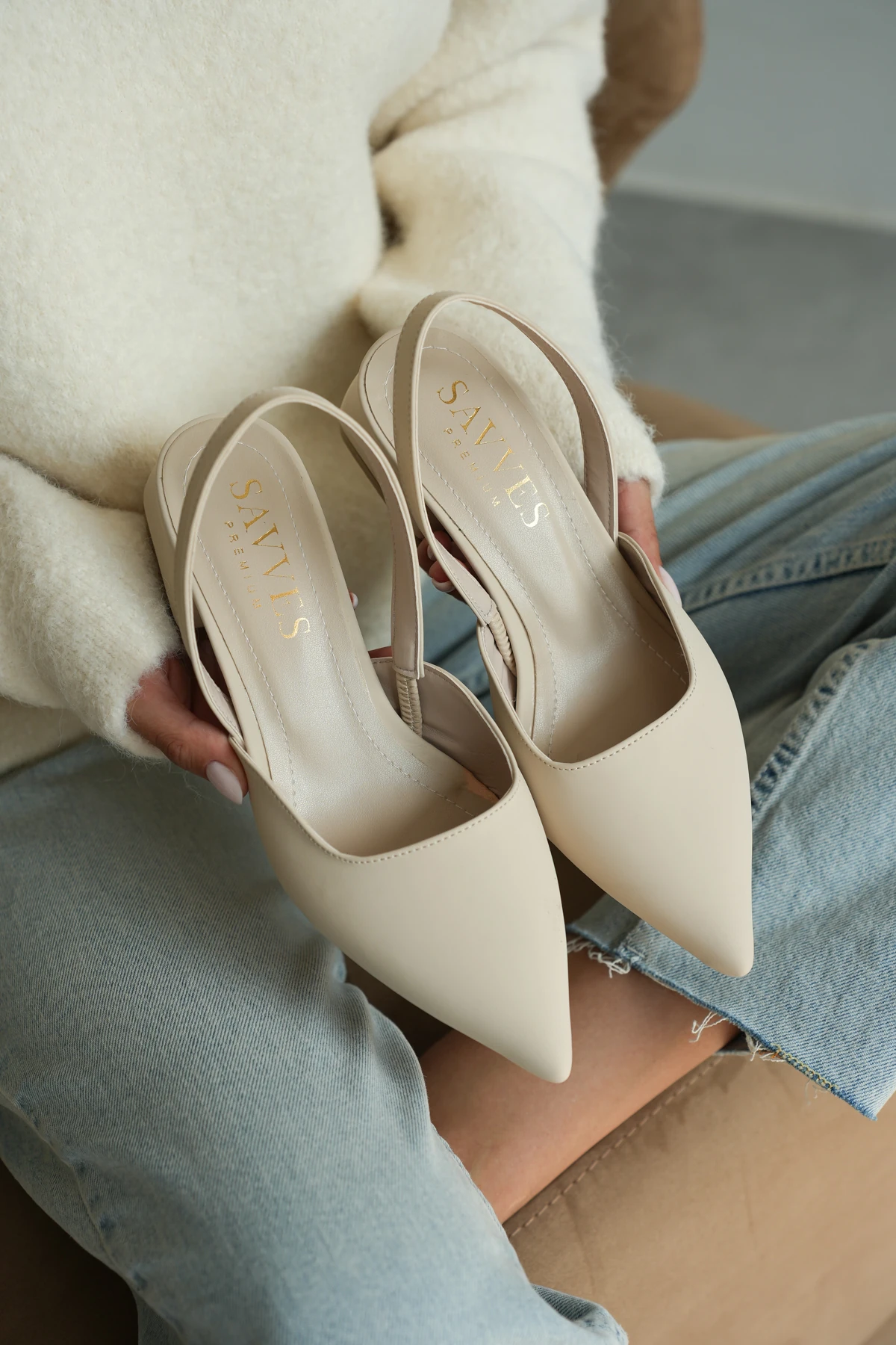 Verla Kadın Cilt Alçak Tabanlı Topuklu Ayakkabı