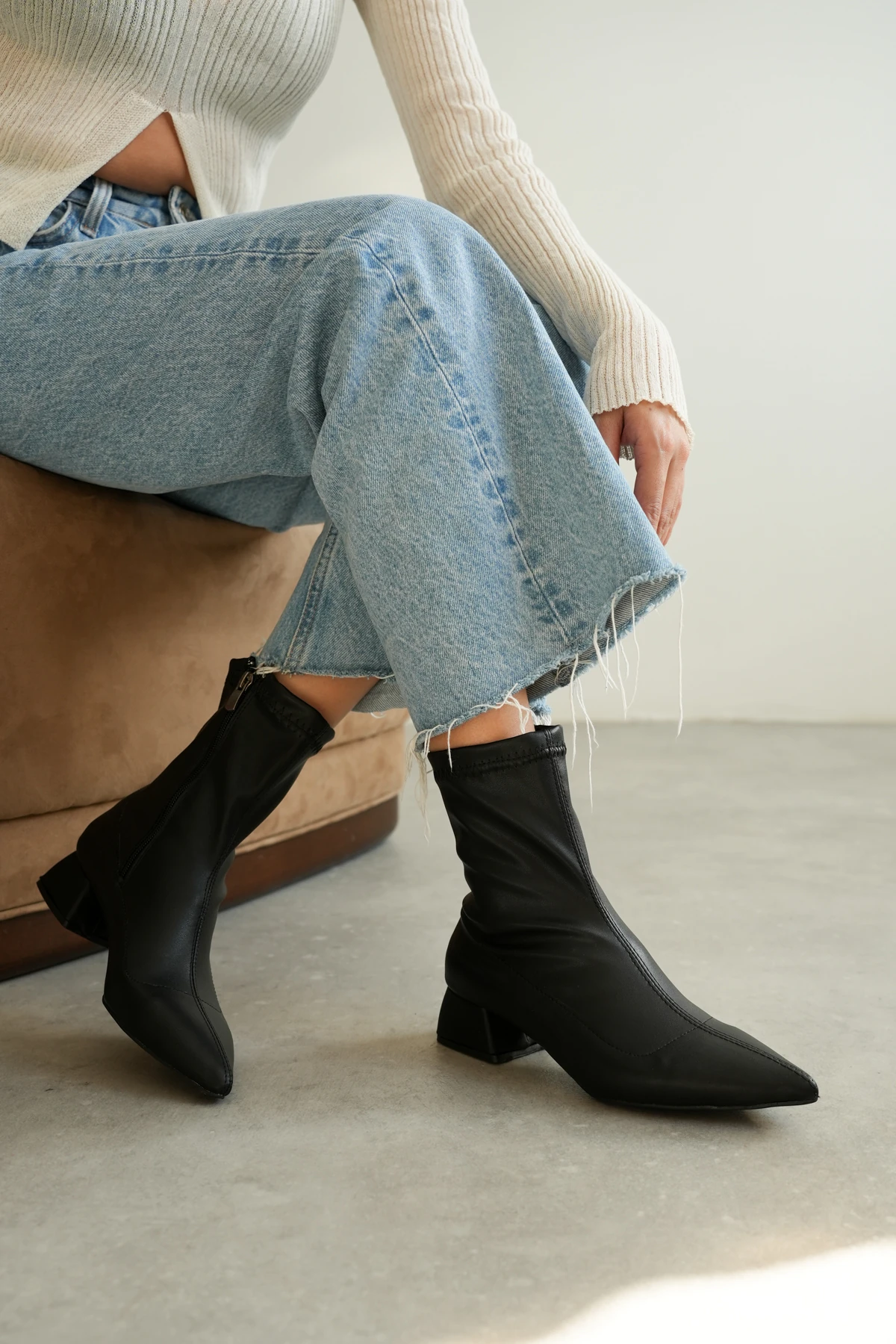 Casey Streç Alçak Topuklu Kadın Bot(5Cm)