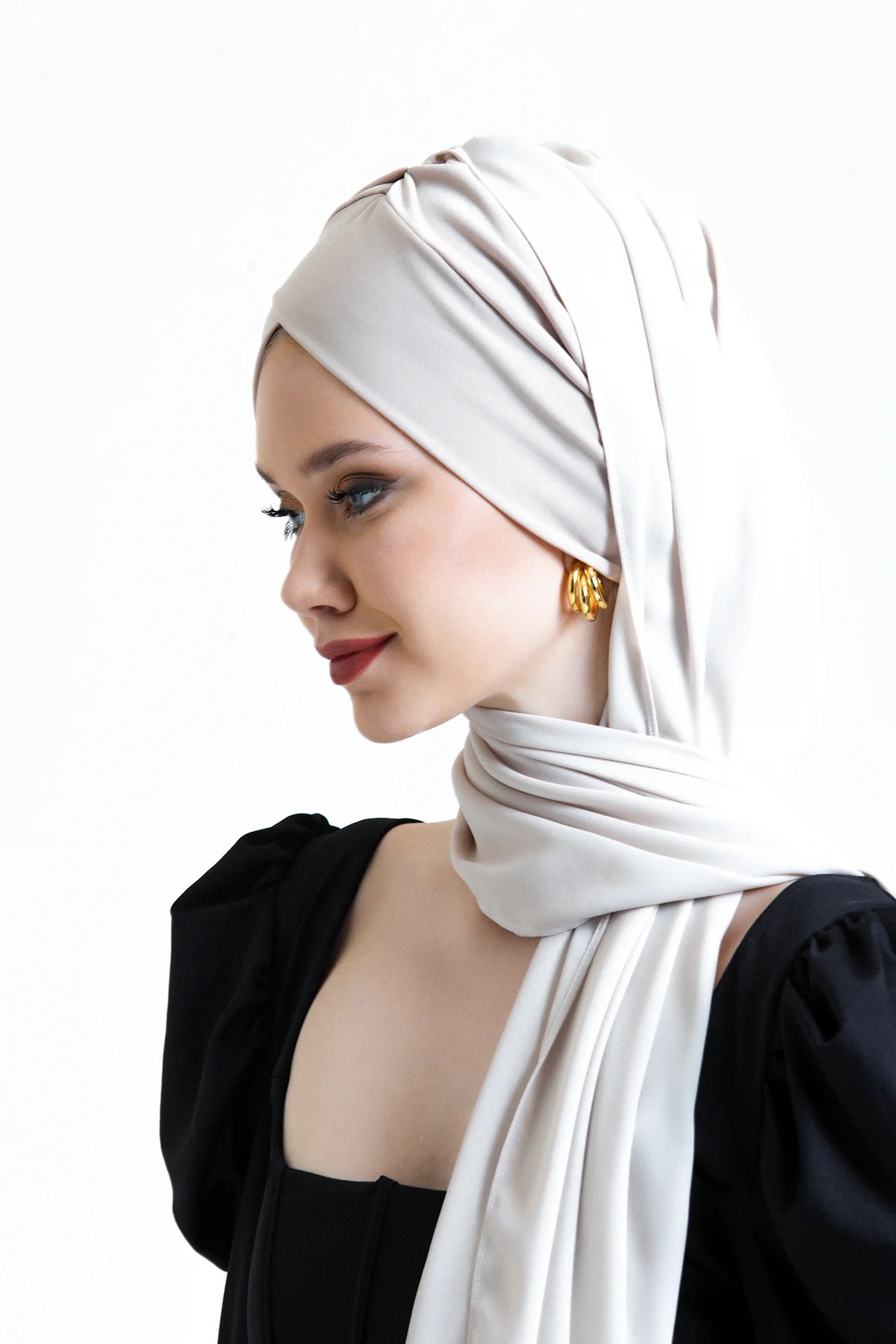 Cross Turban with Shawl