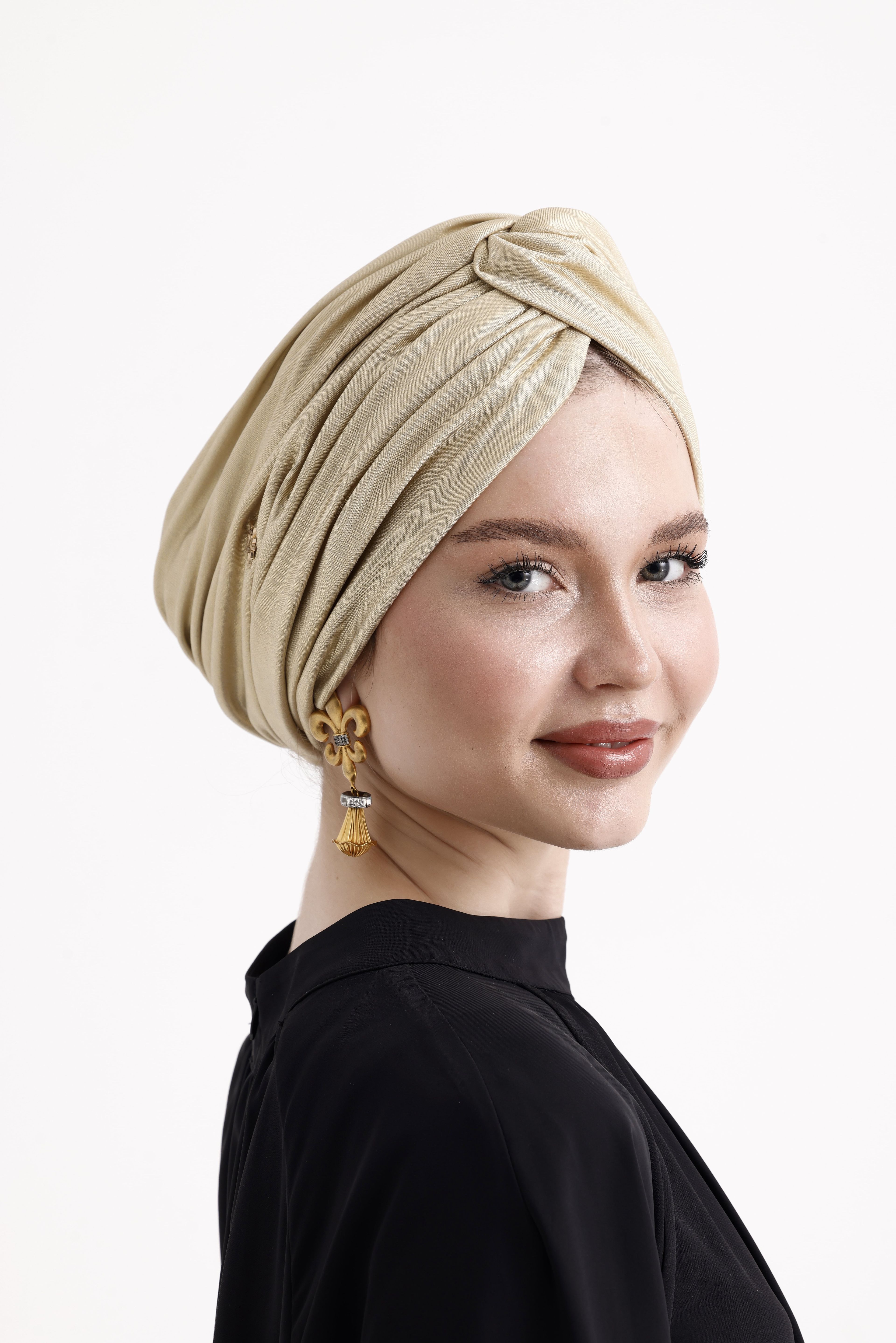 Pearly Mezge Turban - Gold