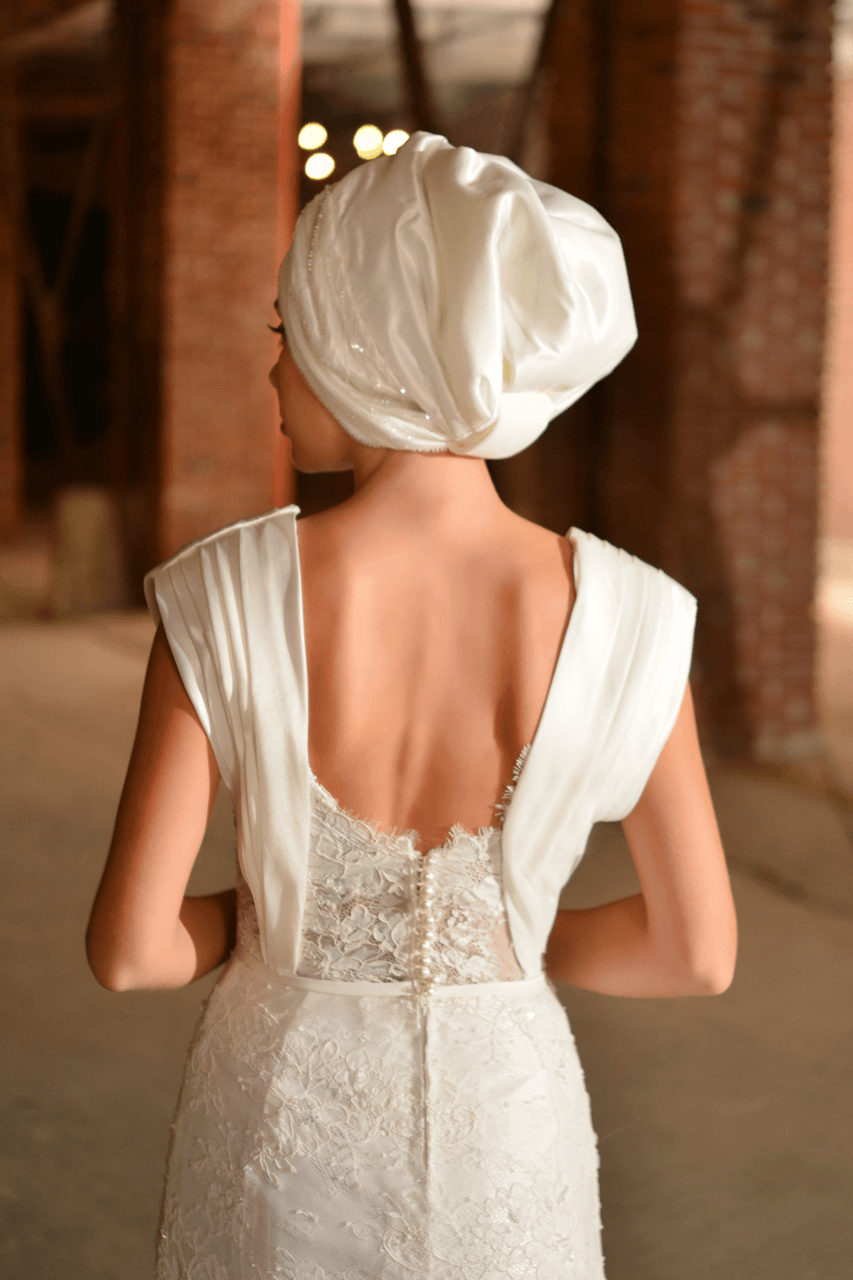 Bride Turban with Embroidery