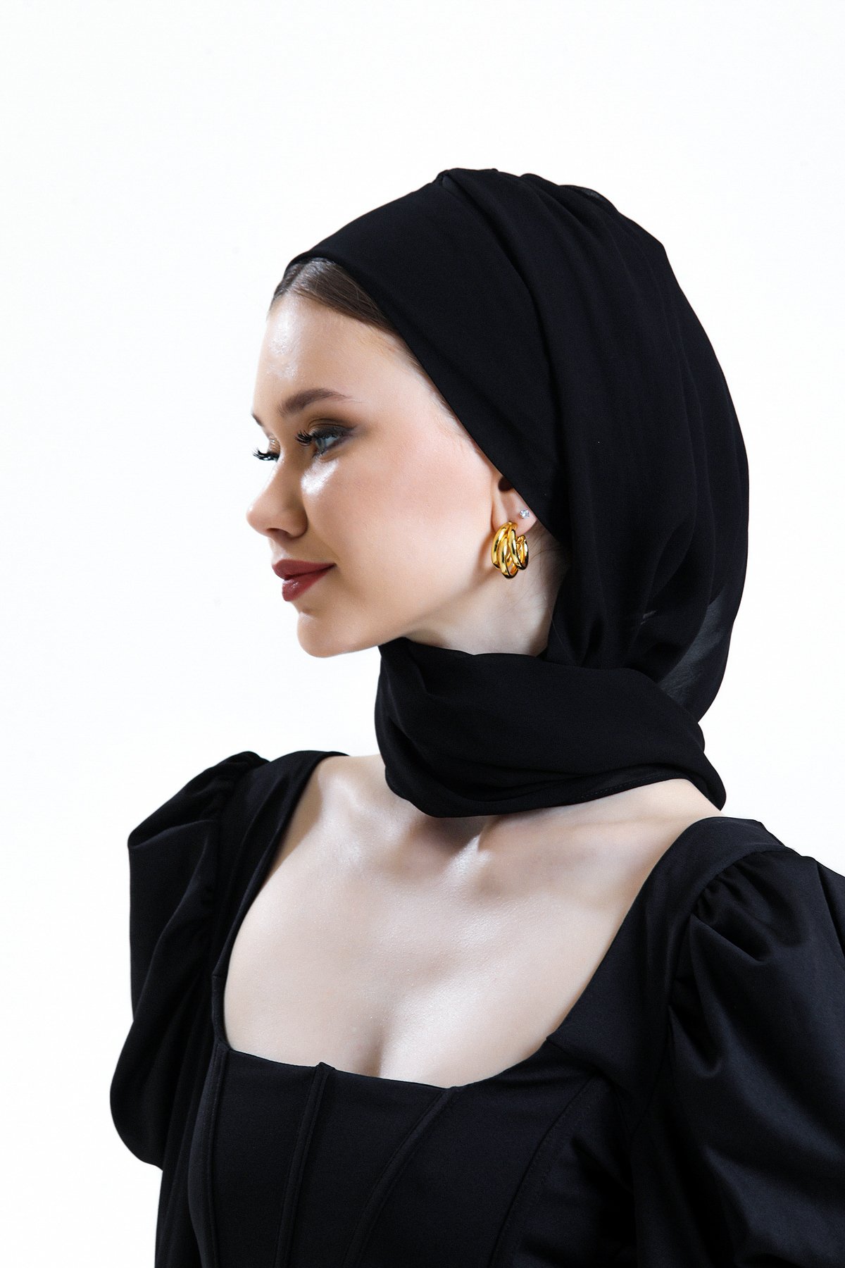 Flat Turban with Shawl