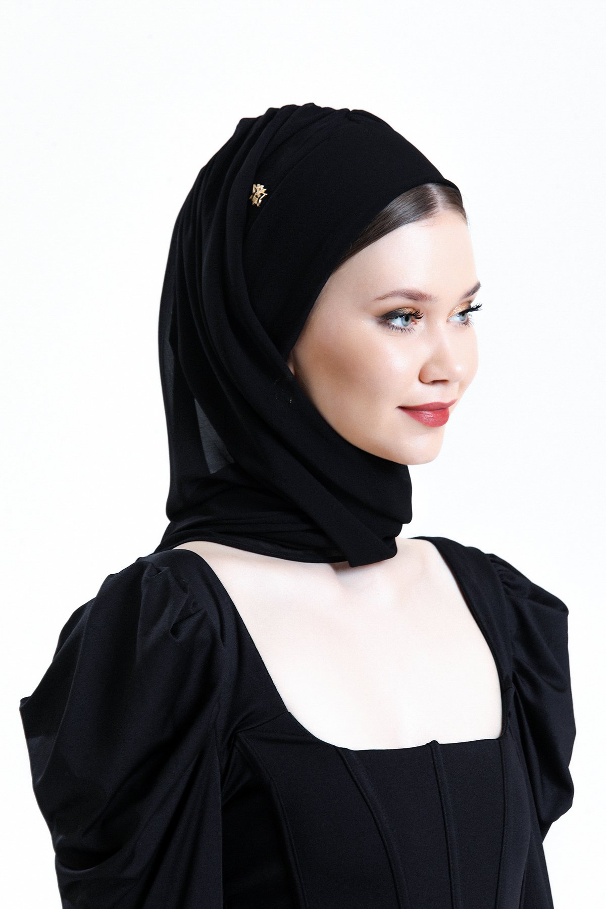 Flat Turban with Shawl