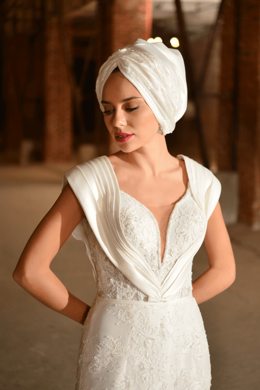 Bride Turban with Embroidery