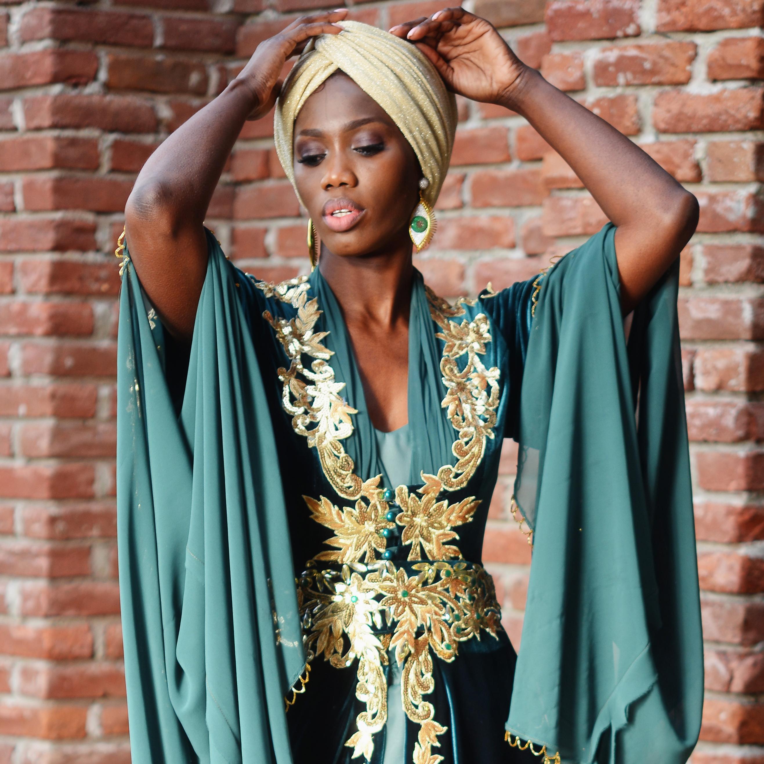 Gold Caftan Mezge Turban