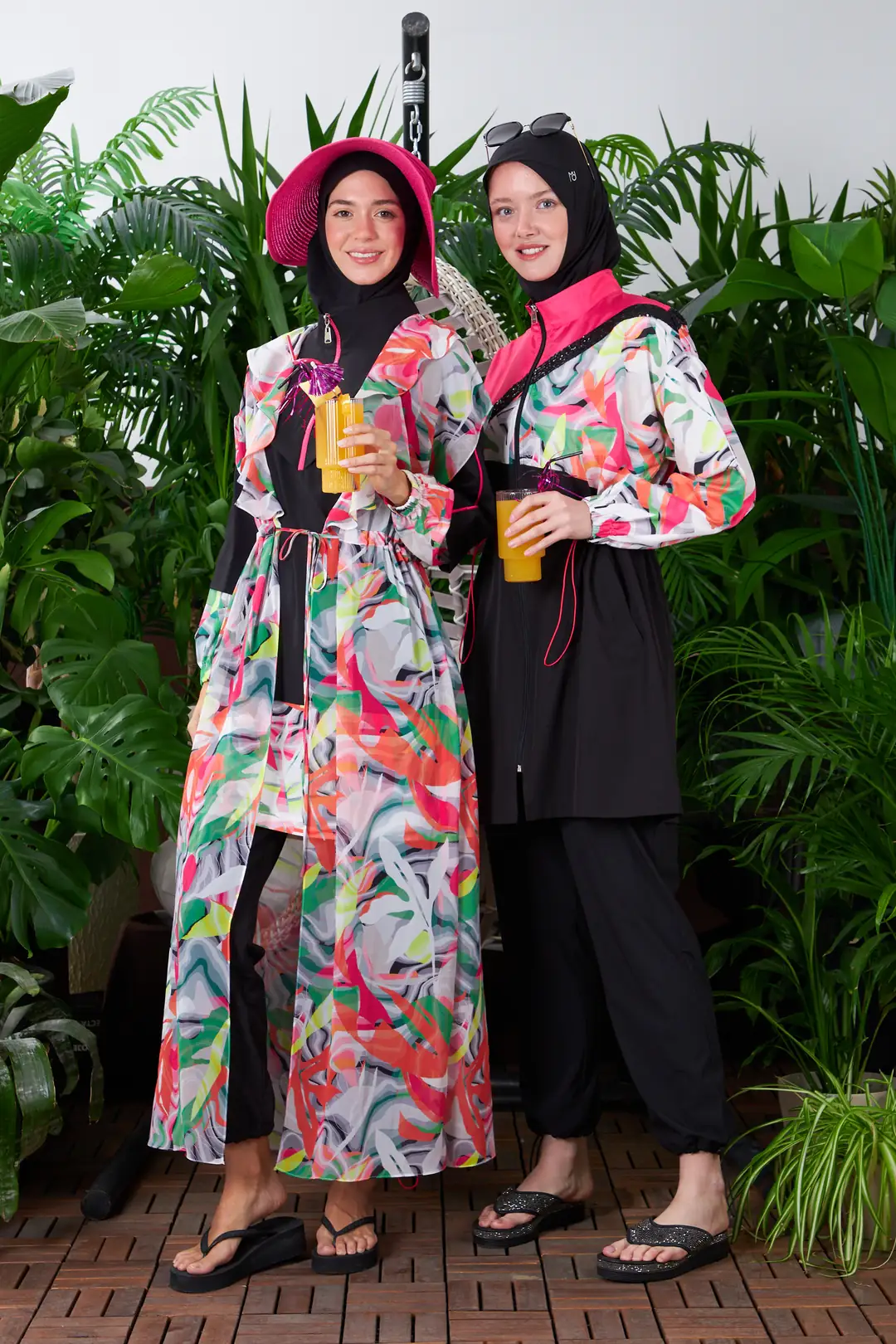 Desenli Şifon Pareo