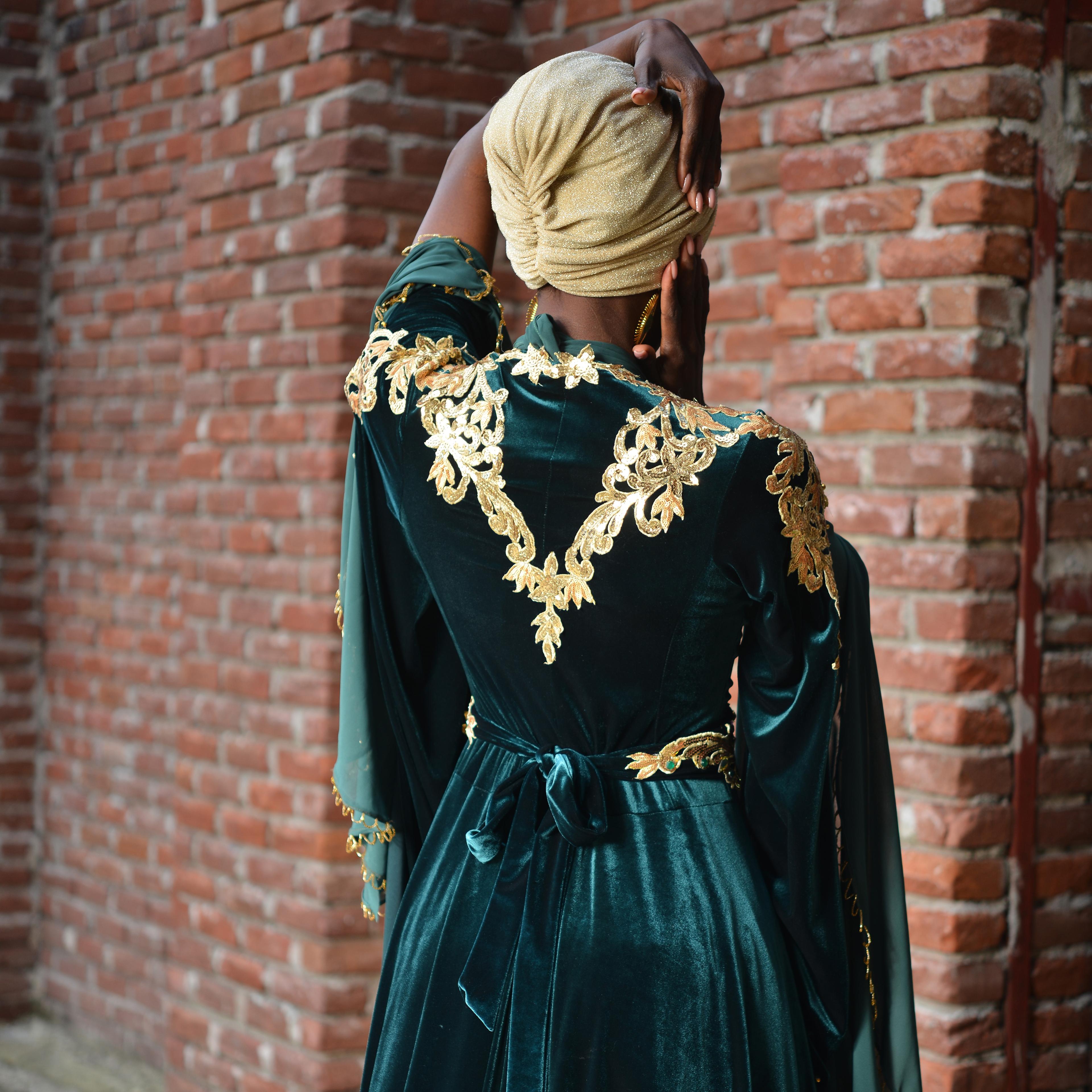 Gold Caftan Mezge Turban