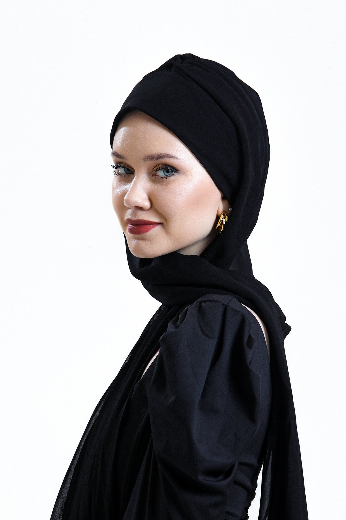 Flat Turban with Shawl