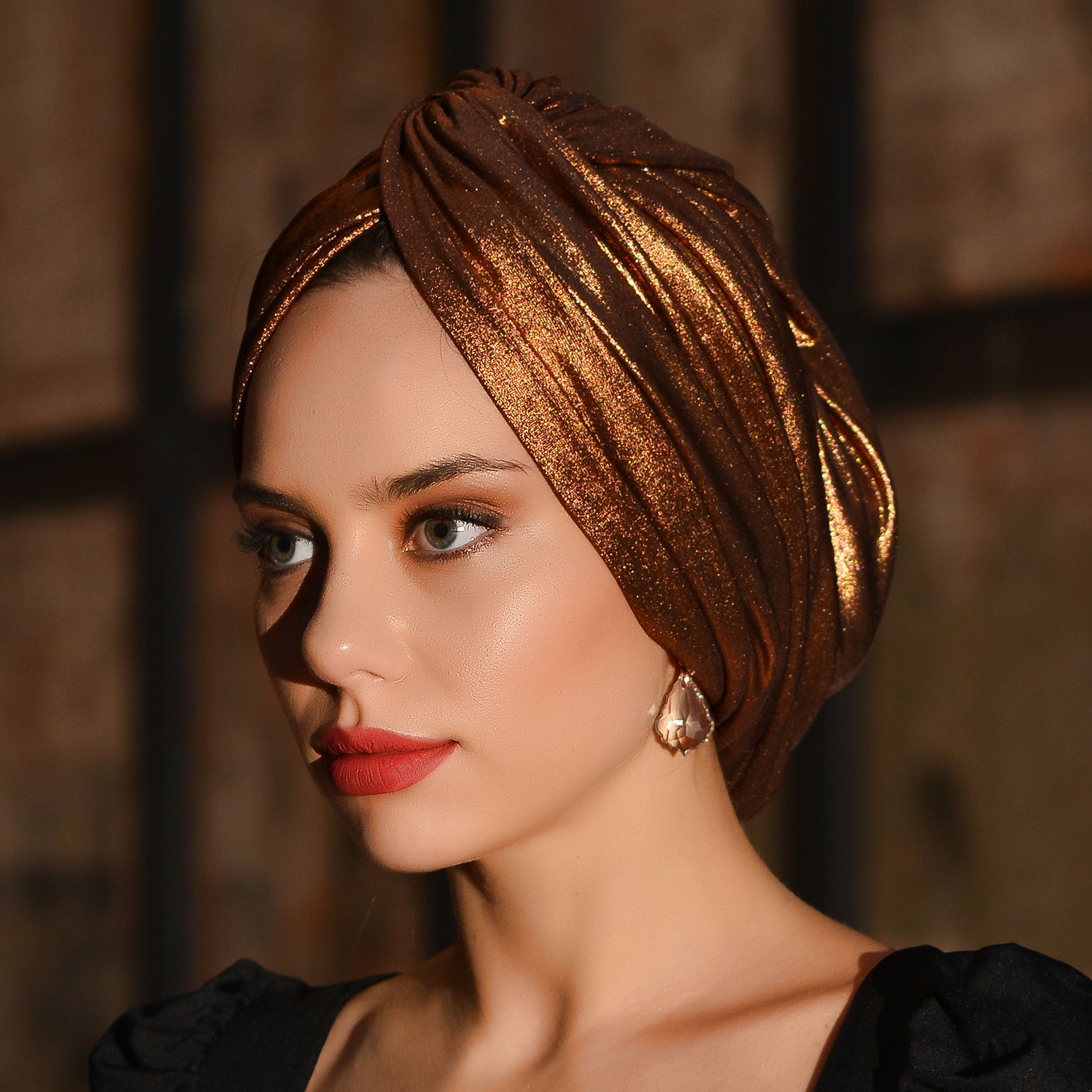 Pearly Mezge Turban - Copper Color