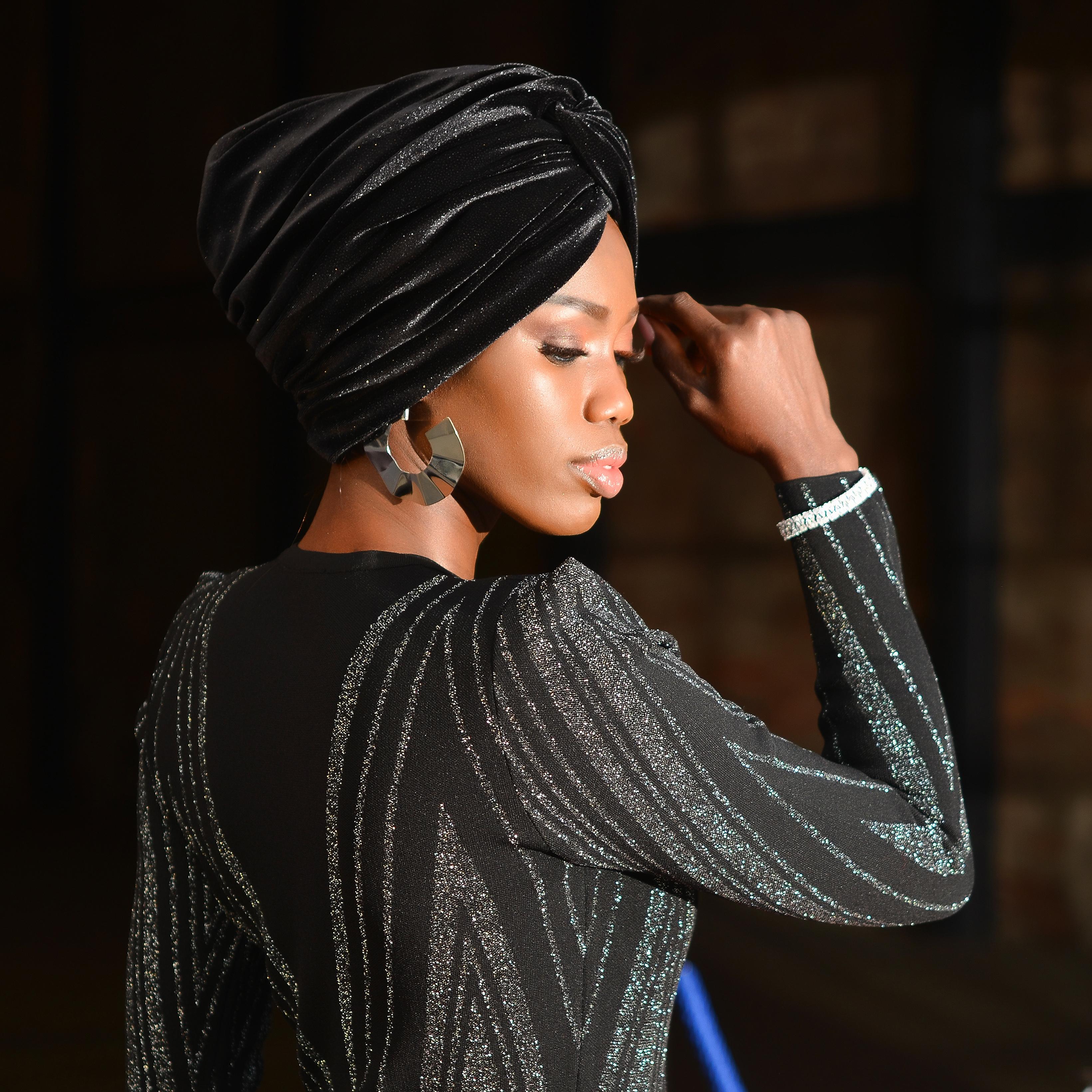 Velvet Mezge Turban - Black