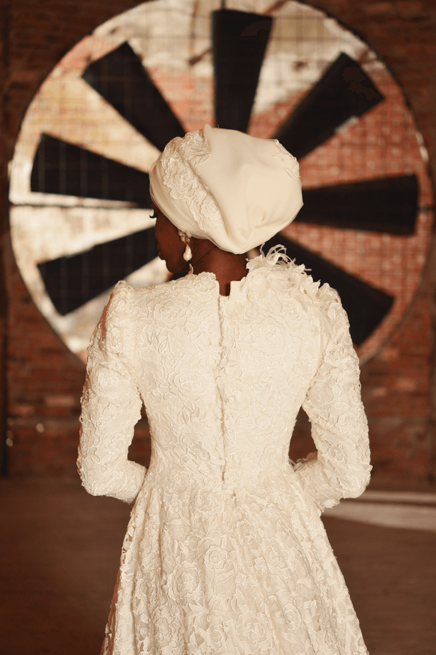 Lacy Hesya Bride Turban