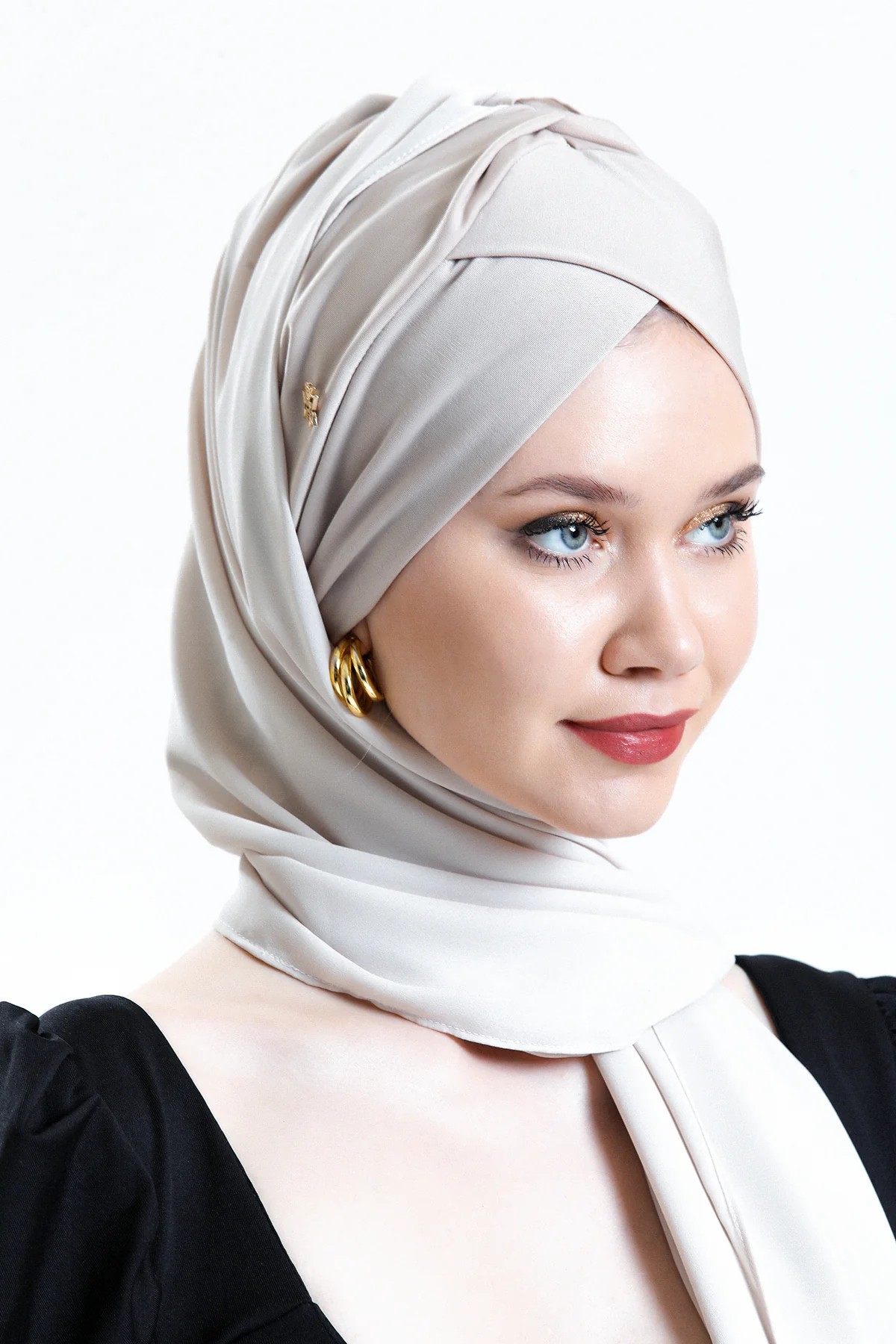 Cross Turban with Shawl