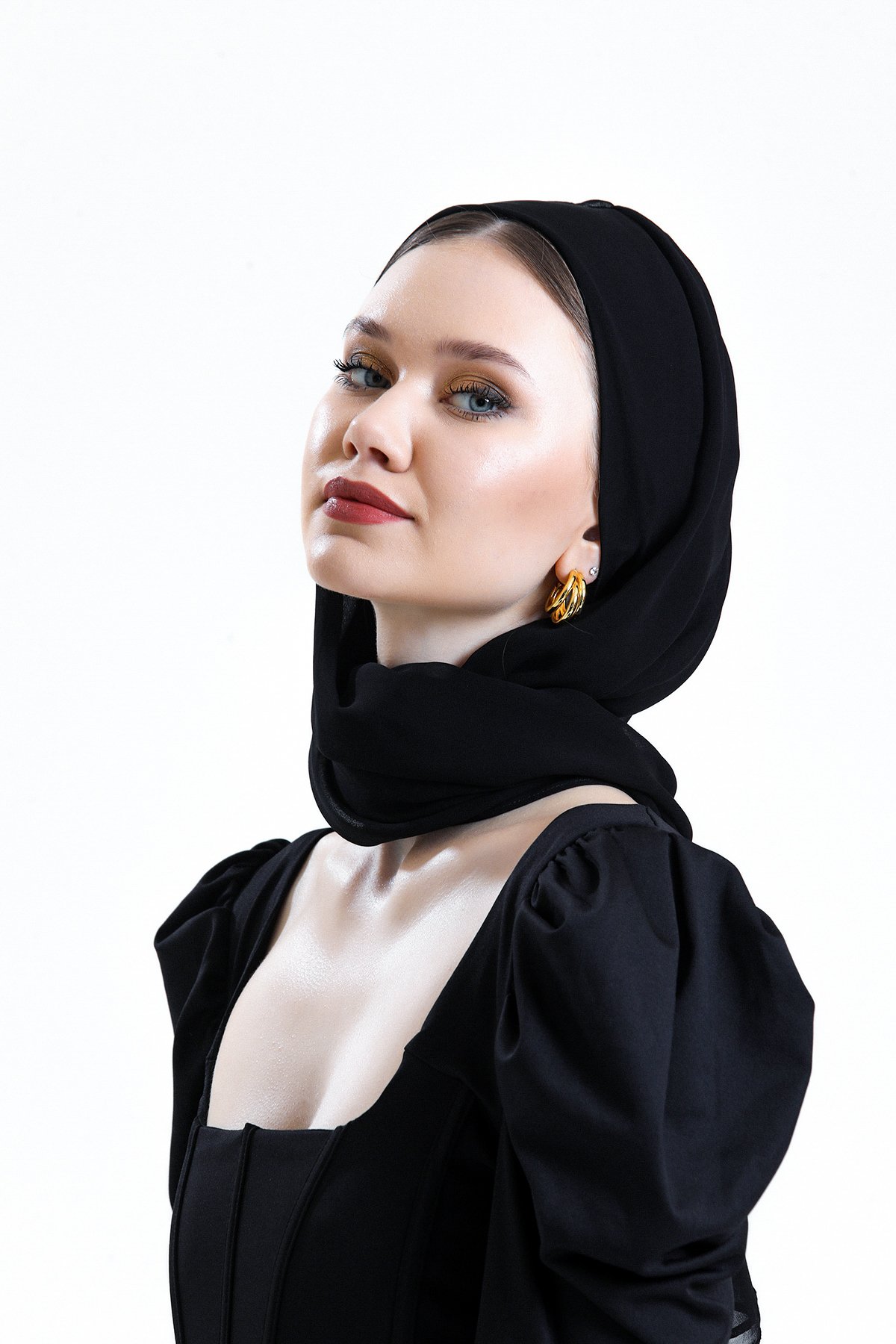 Flat Turban with Shawl