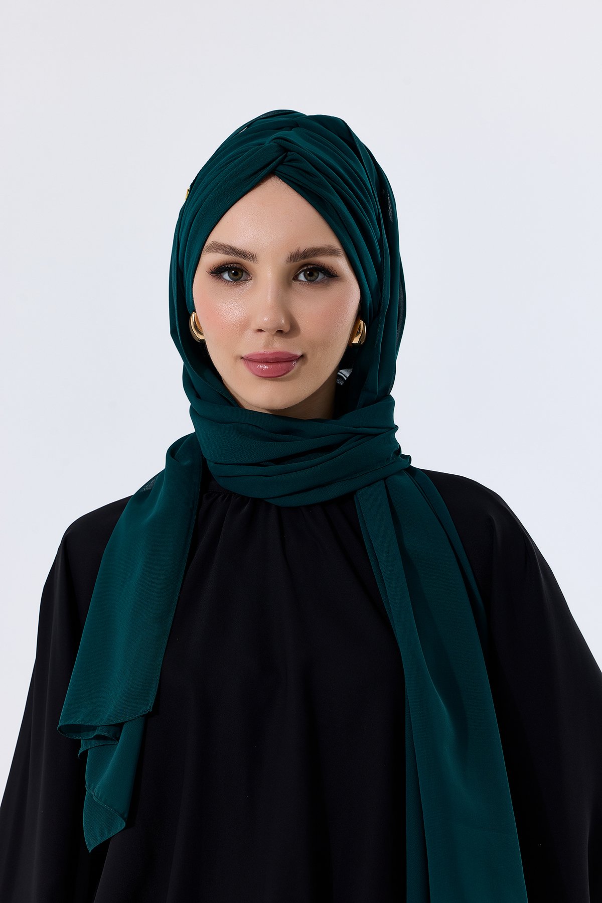 Twisted Sisre Turban with Shawn - Emerald