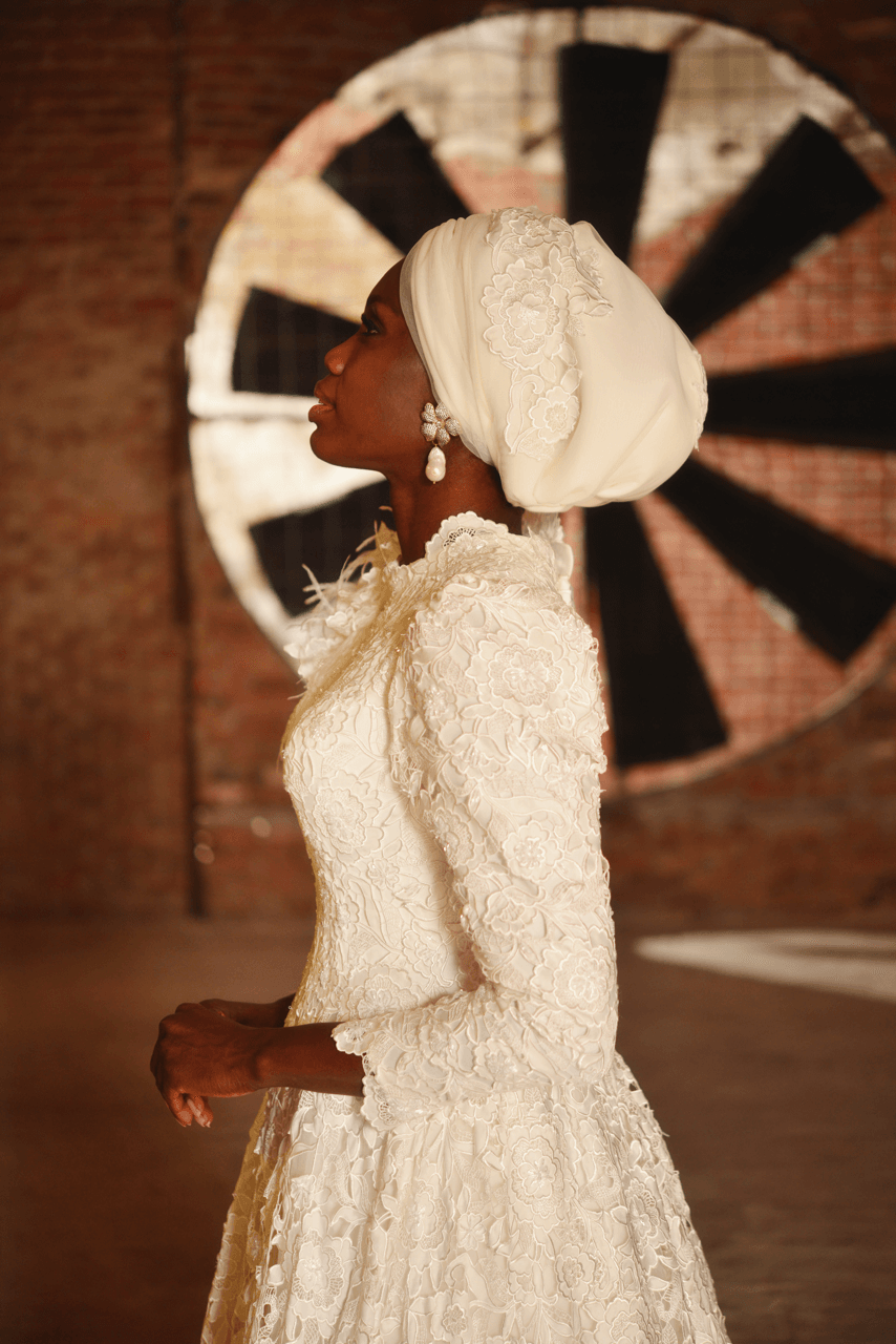 Lacy Hesya Bride Turban