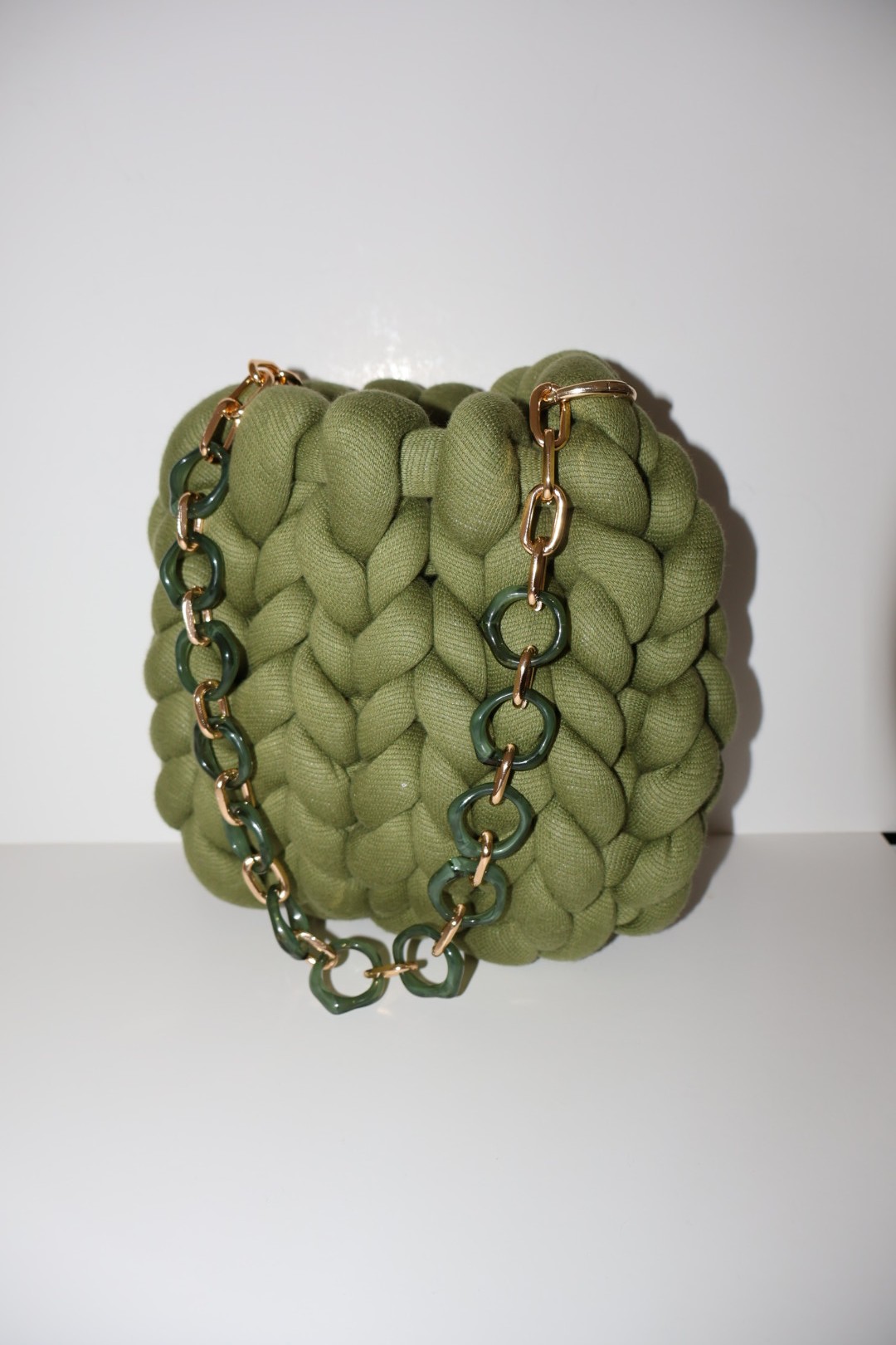 Cotton Chunky Mini Bag - Green