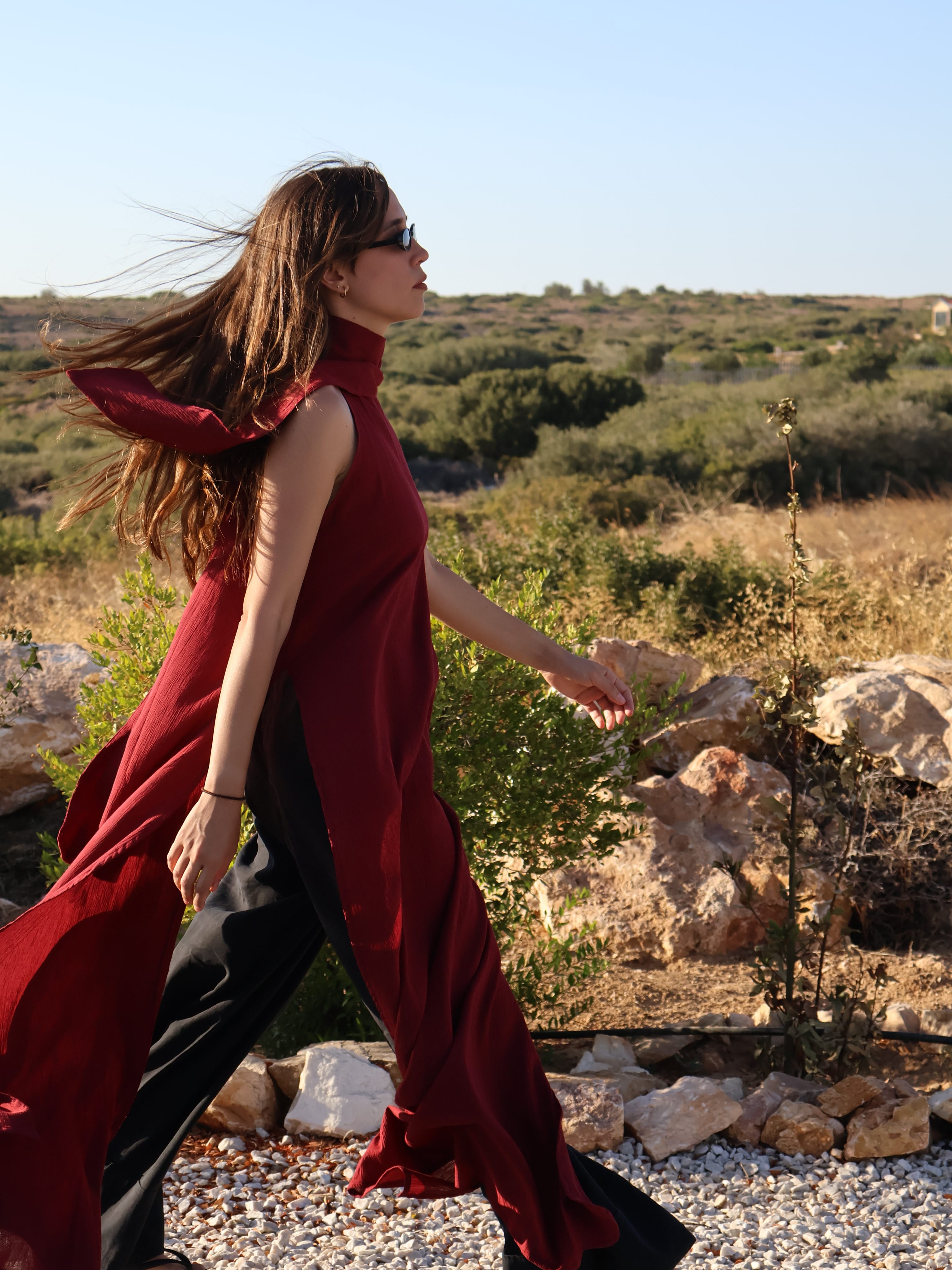 Aspera Dress - Bordo