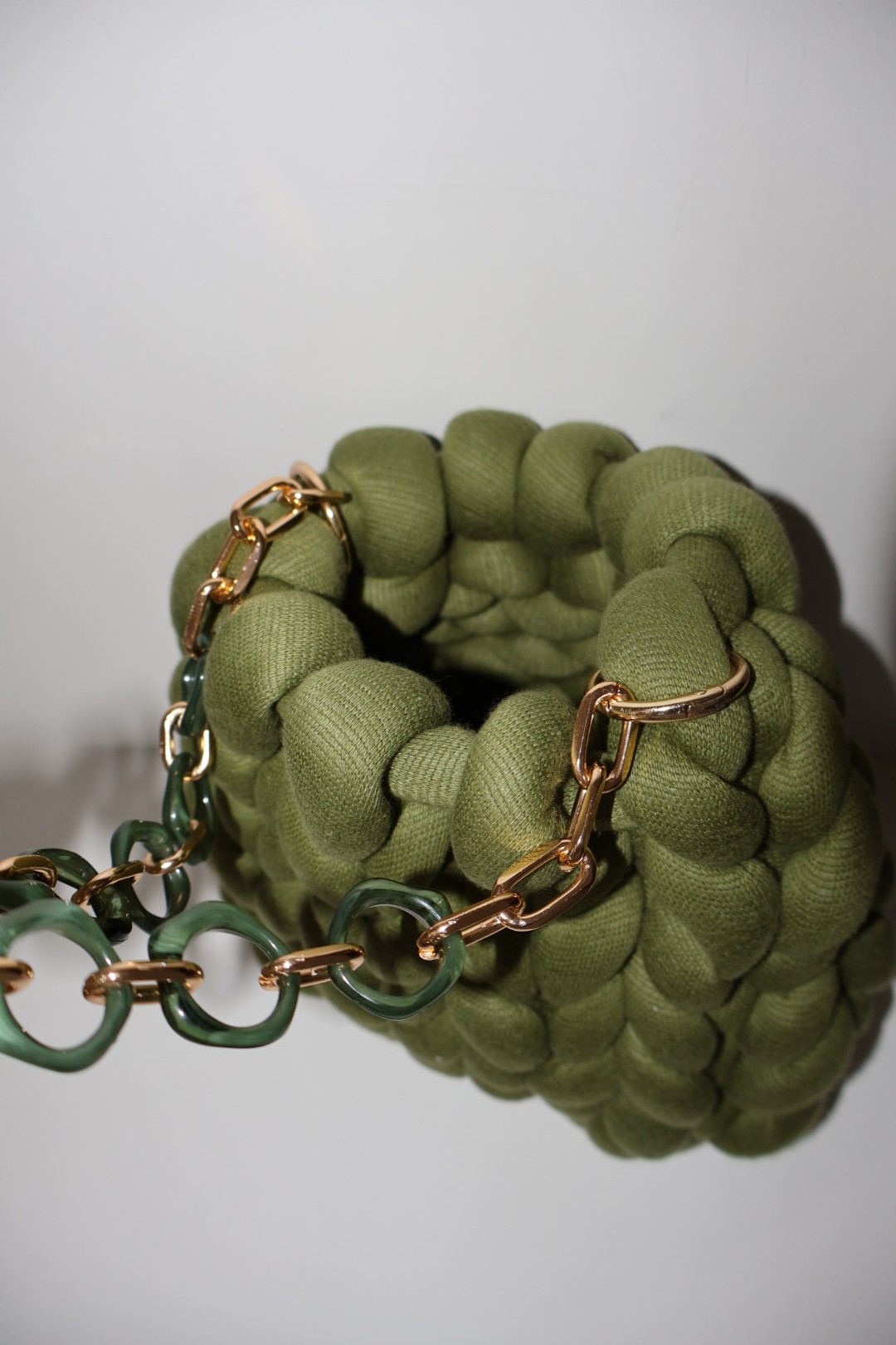 Cotton Chunky Mini Bag - Green