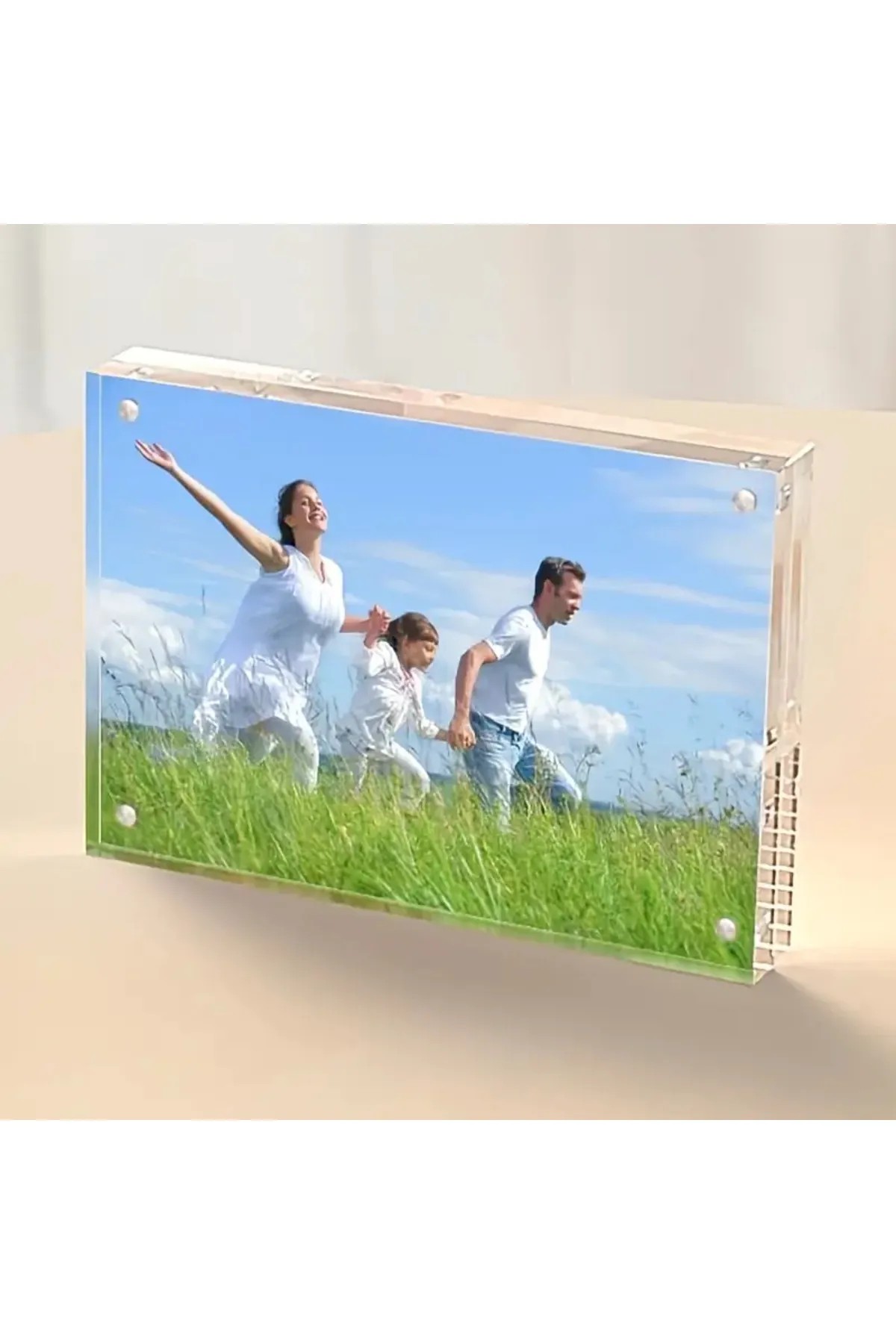Pleksi Marketi Çift Taraflı Manyetik Fotoğraf Çerçevesi