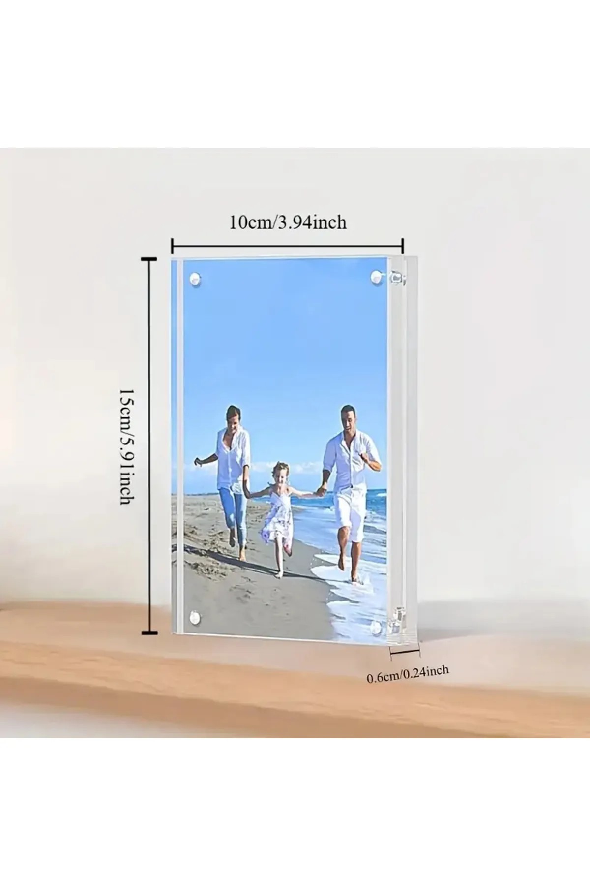 Pleksi Marketi Çift Taraflı Manyetik Fotoğraf Çerçevesi
