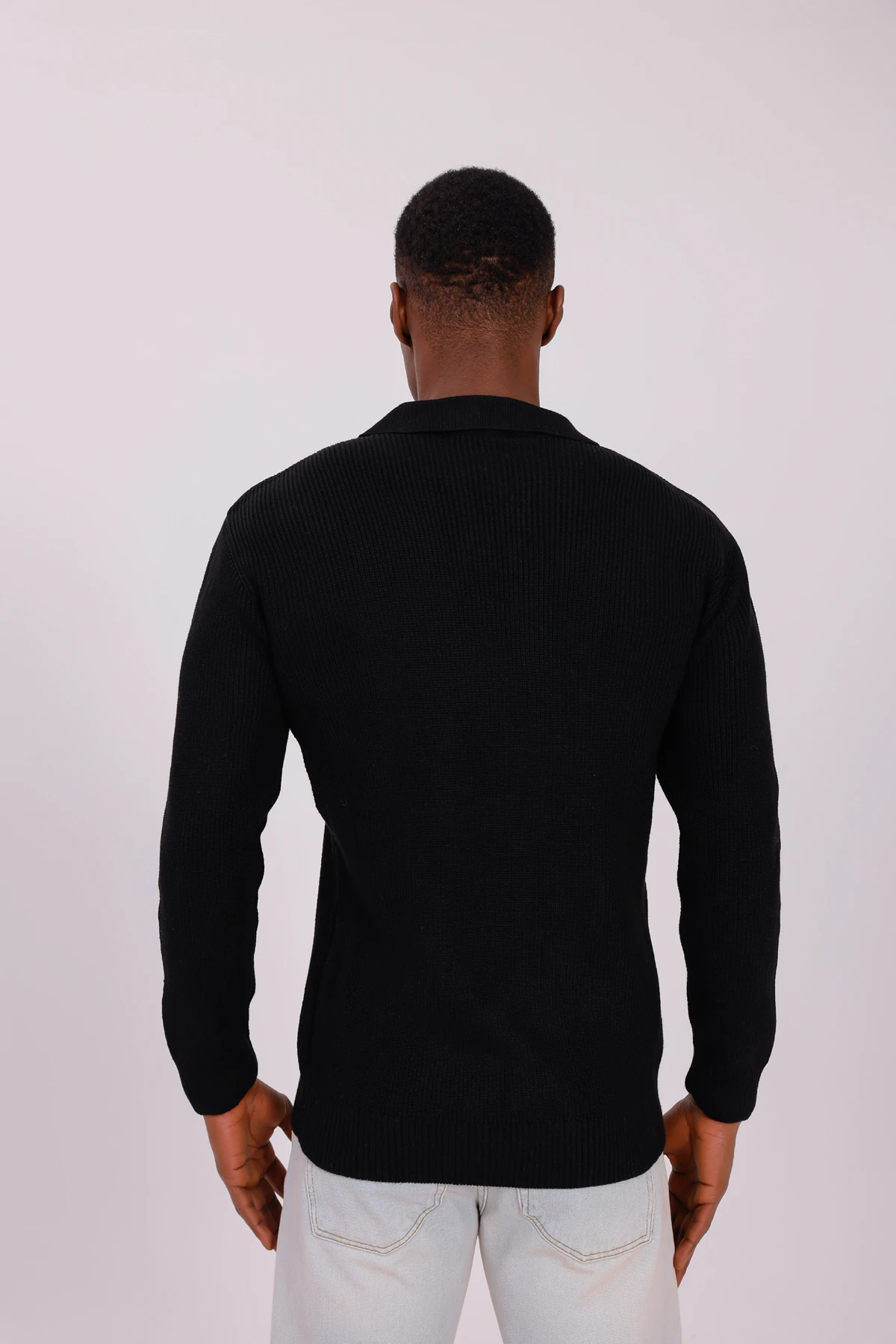 V YAKA ÖRGÜLÜ KAZAK