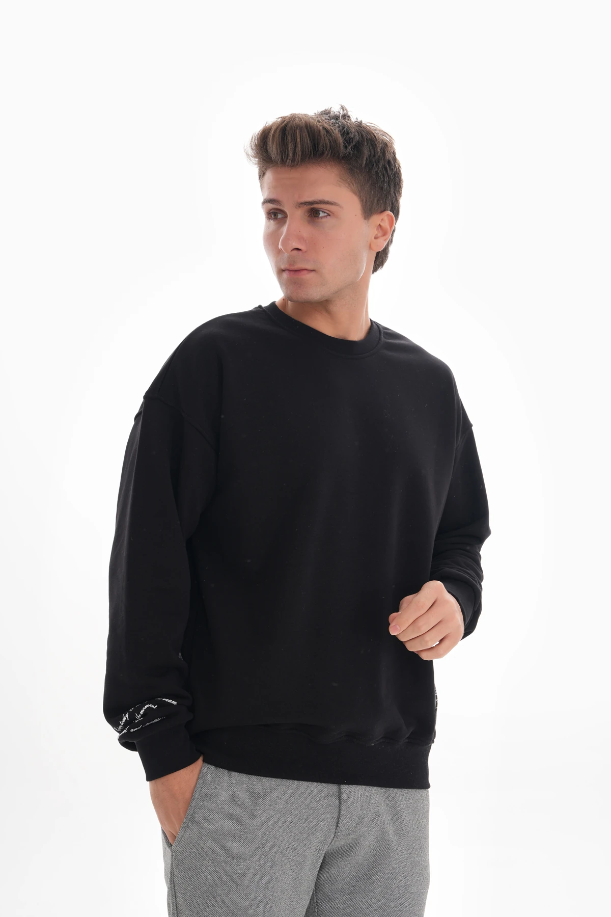 NOTE OVERSIZE SIFIR YAKA SWEATSHIRT