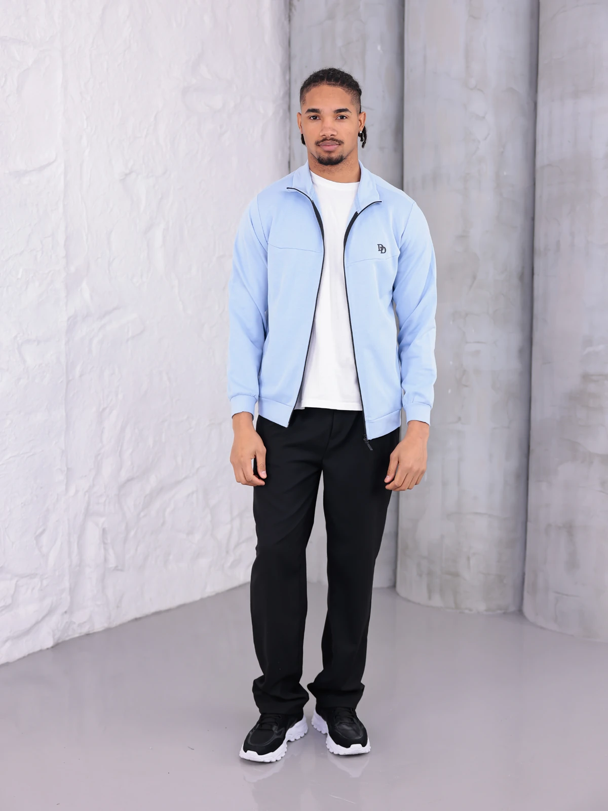 DOUBLE FACE YAKALI CEKET - Buz Mavi