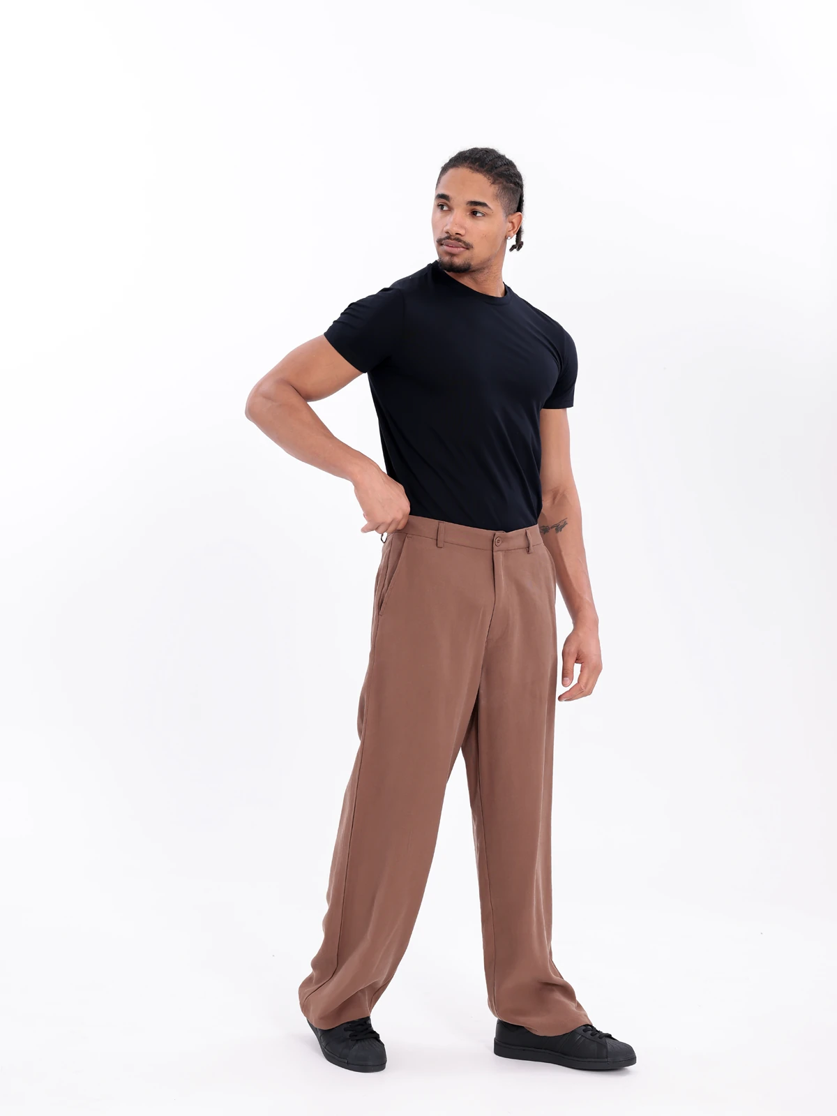 MODAL BAGGY PANTOLON - Kahve