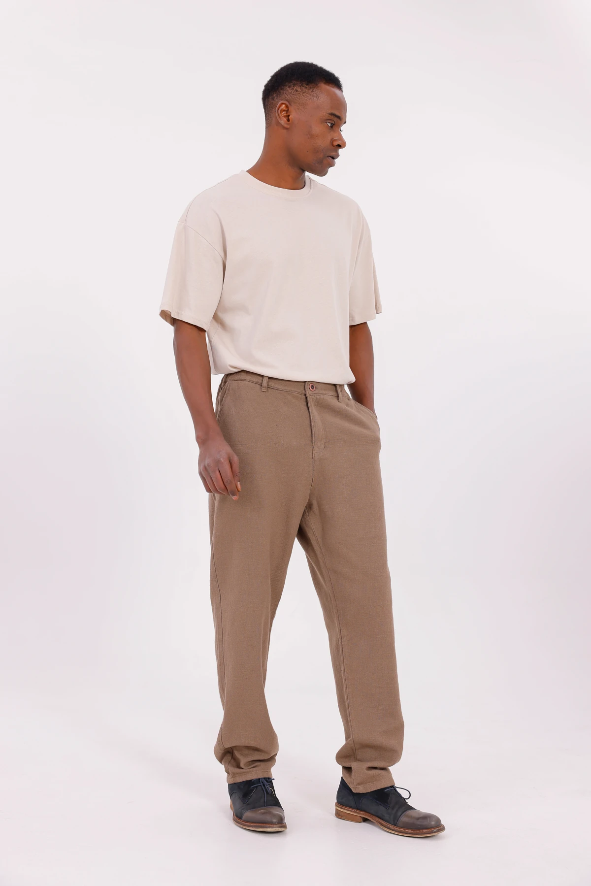 FLAM KETEN PANTOLON - Vizon