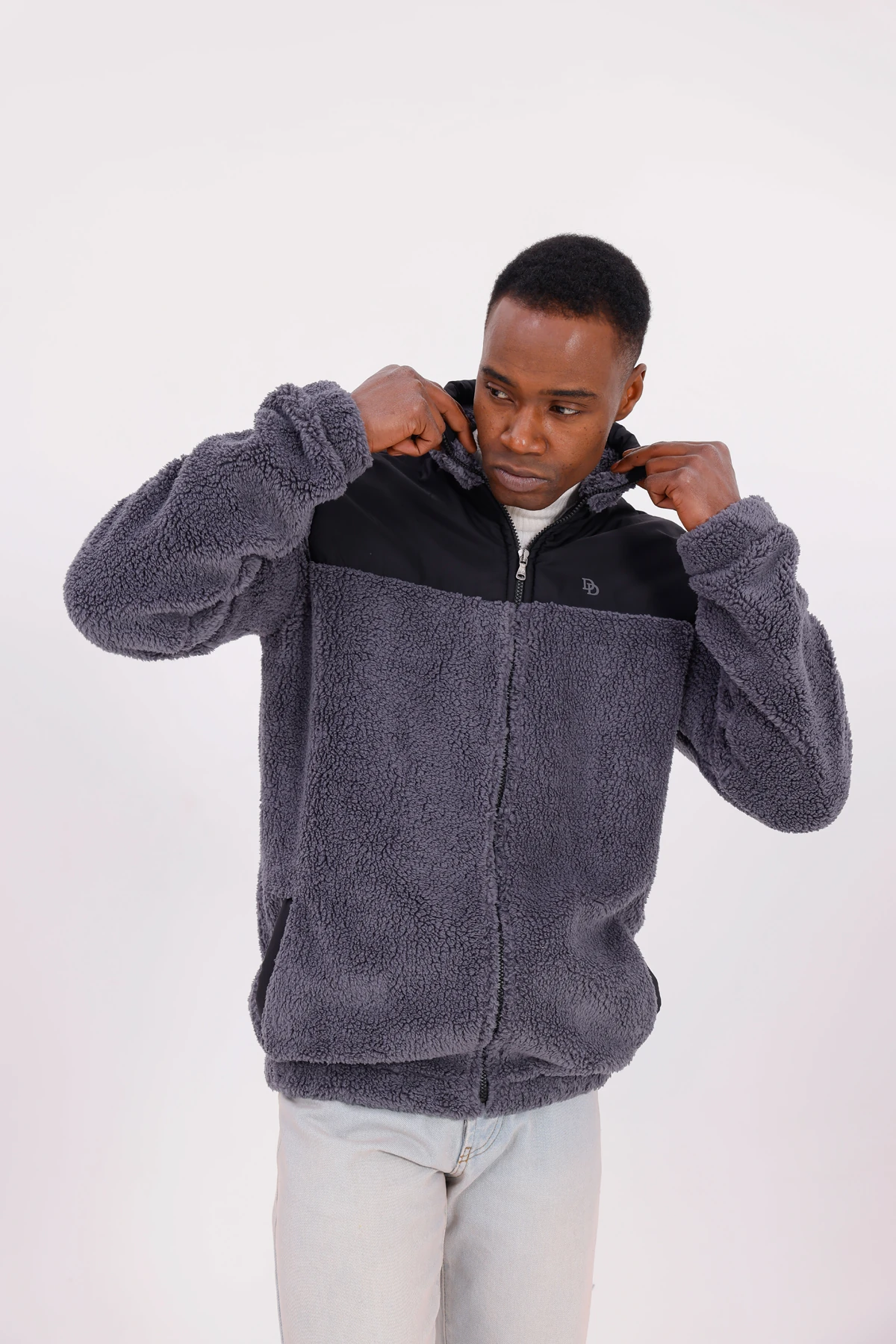 SUNİ KUZU ROBALI CEKET