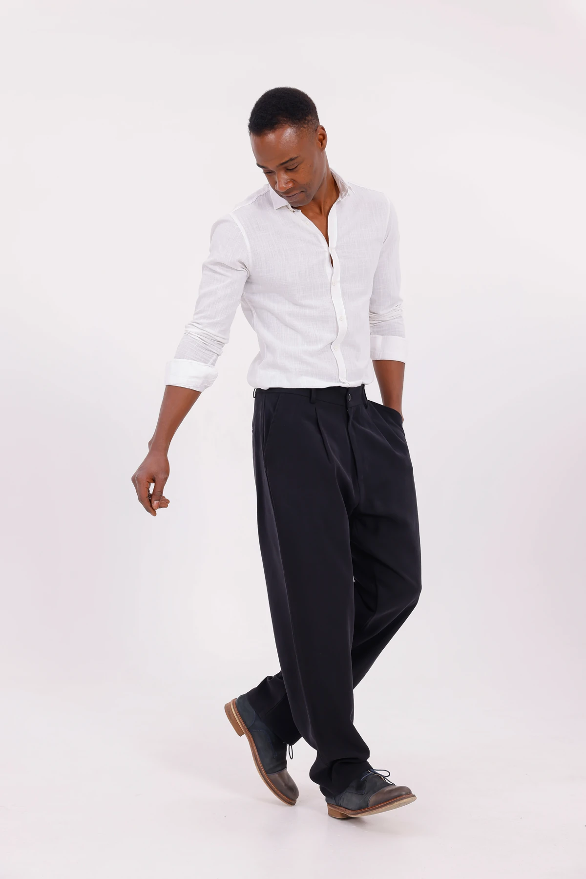 MODAL BAGGY PİLELİ PANTOLON