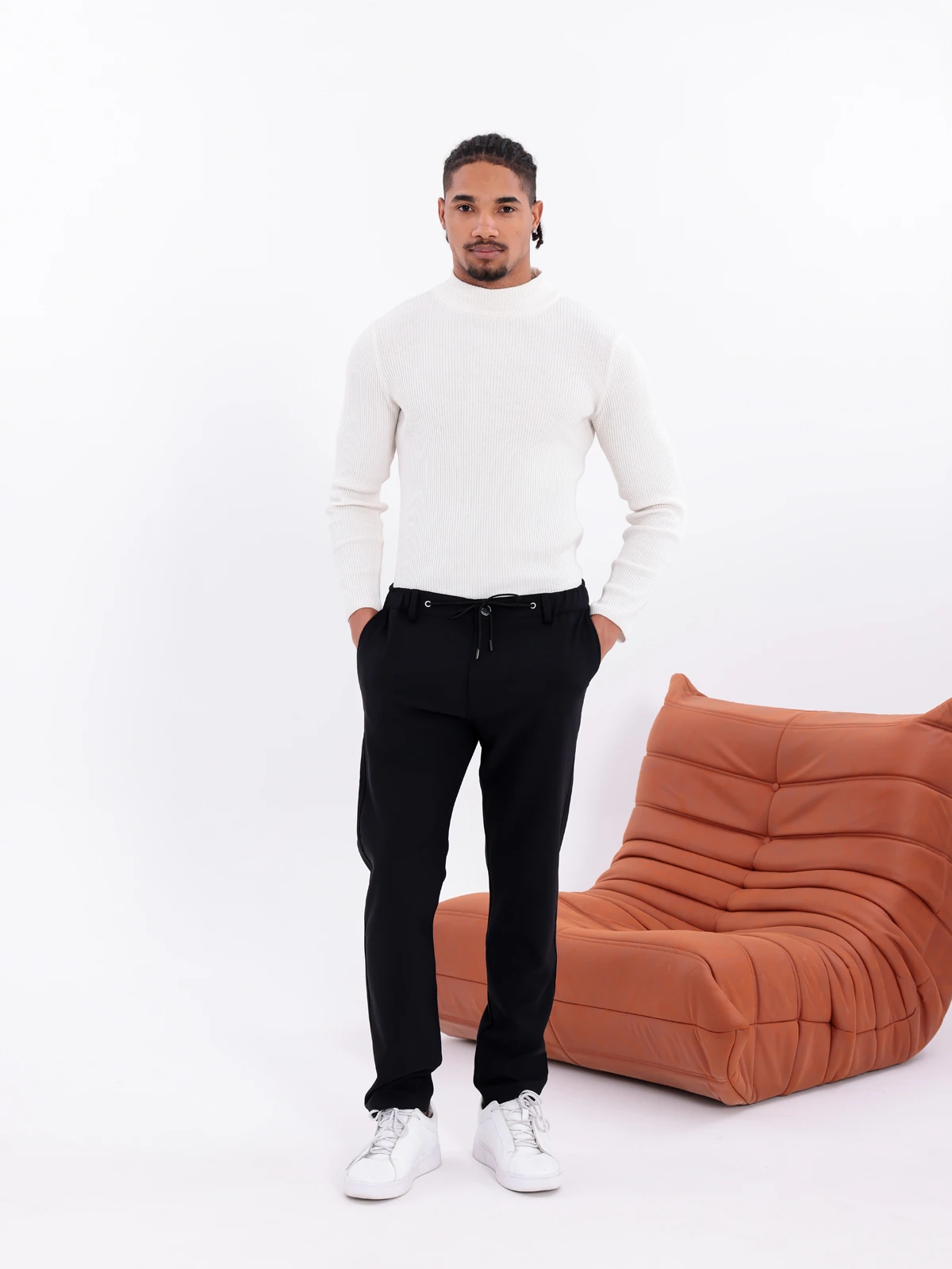 DOUBLE JOGGER KUMAŞ PANTOLON - Siyah