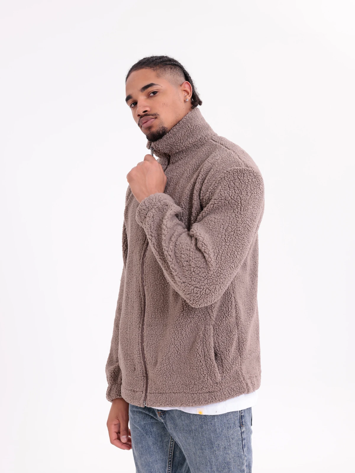 SUNİ KUZU FERMUARLI CEKET