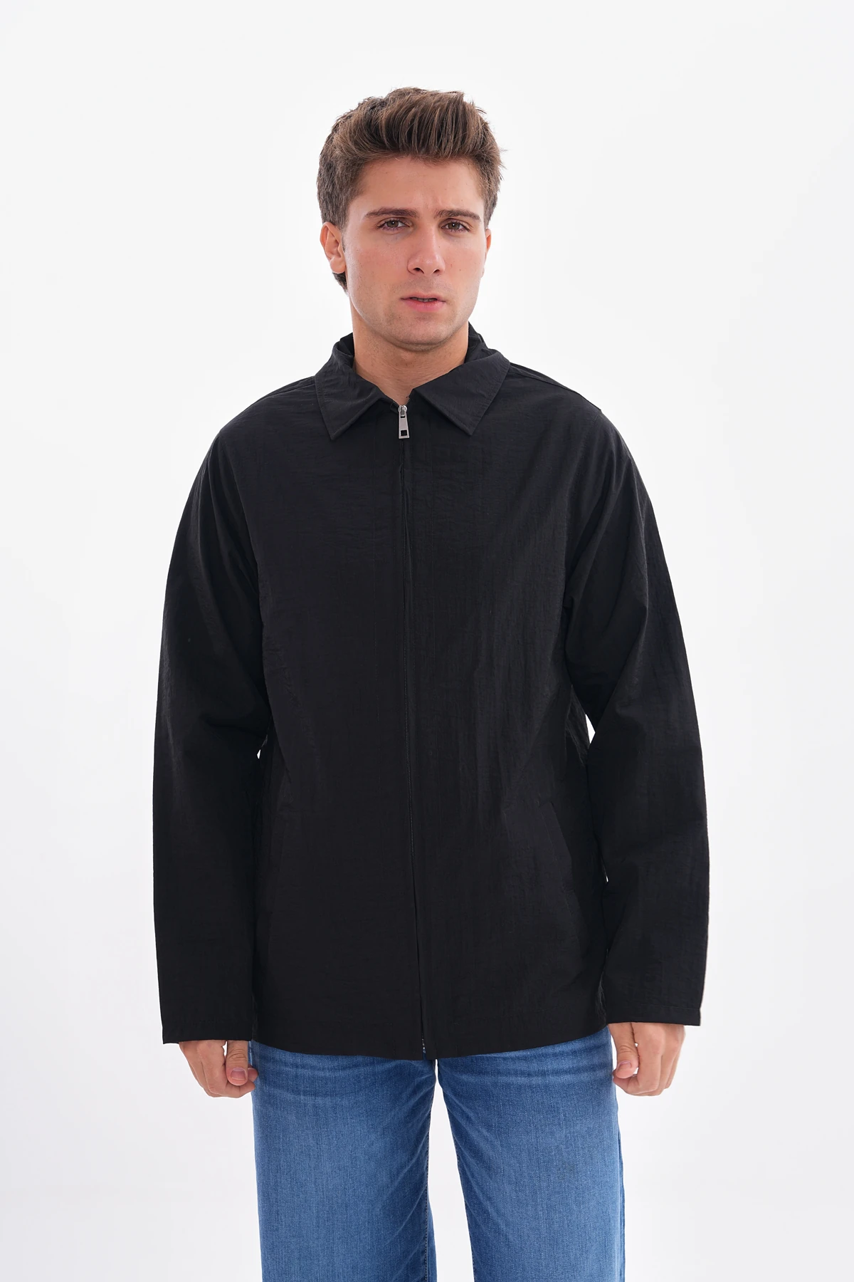 YAKALI RÜZGARLIK CEKET