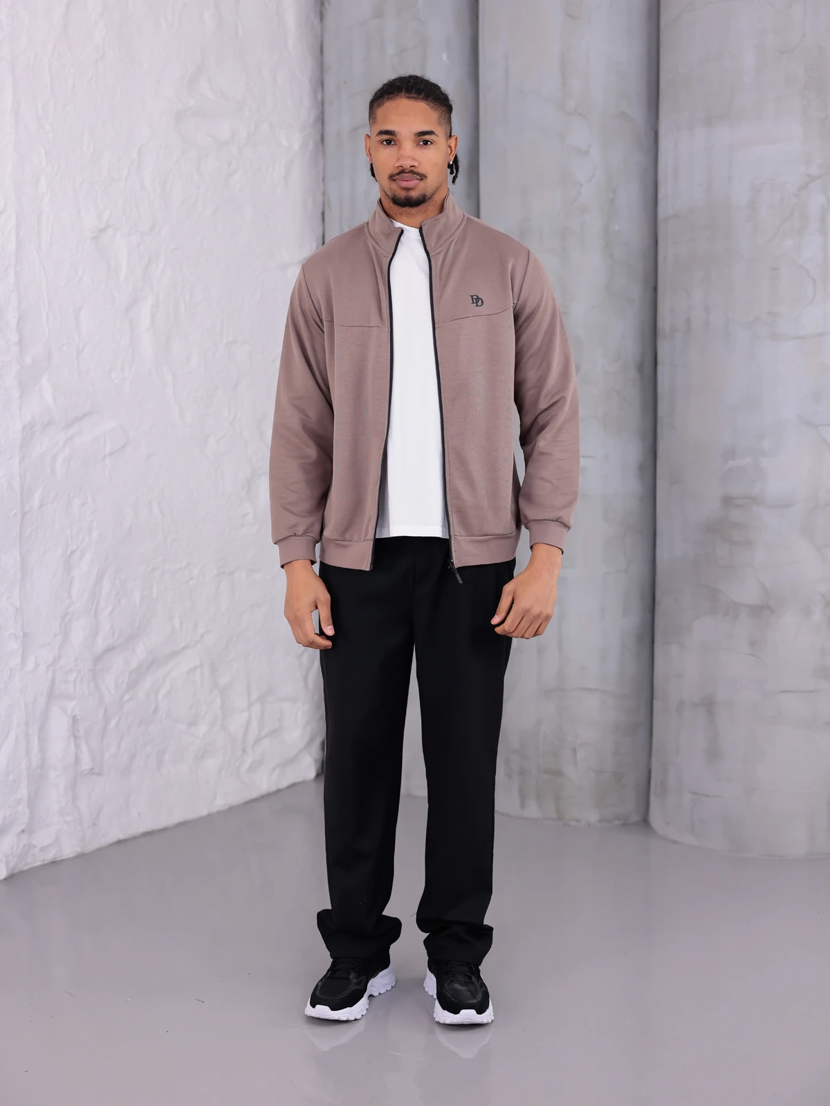 DOUBLE FACE YAKALI CEKET - Vizon