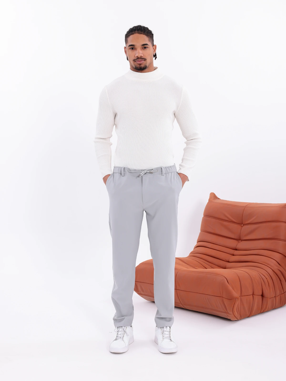 DOUBLE JOGGER KUMAŞ PANTOLON - Gri