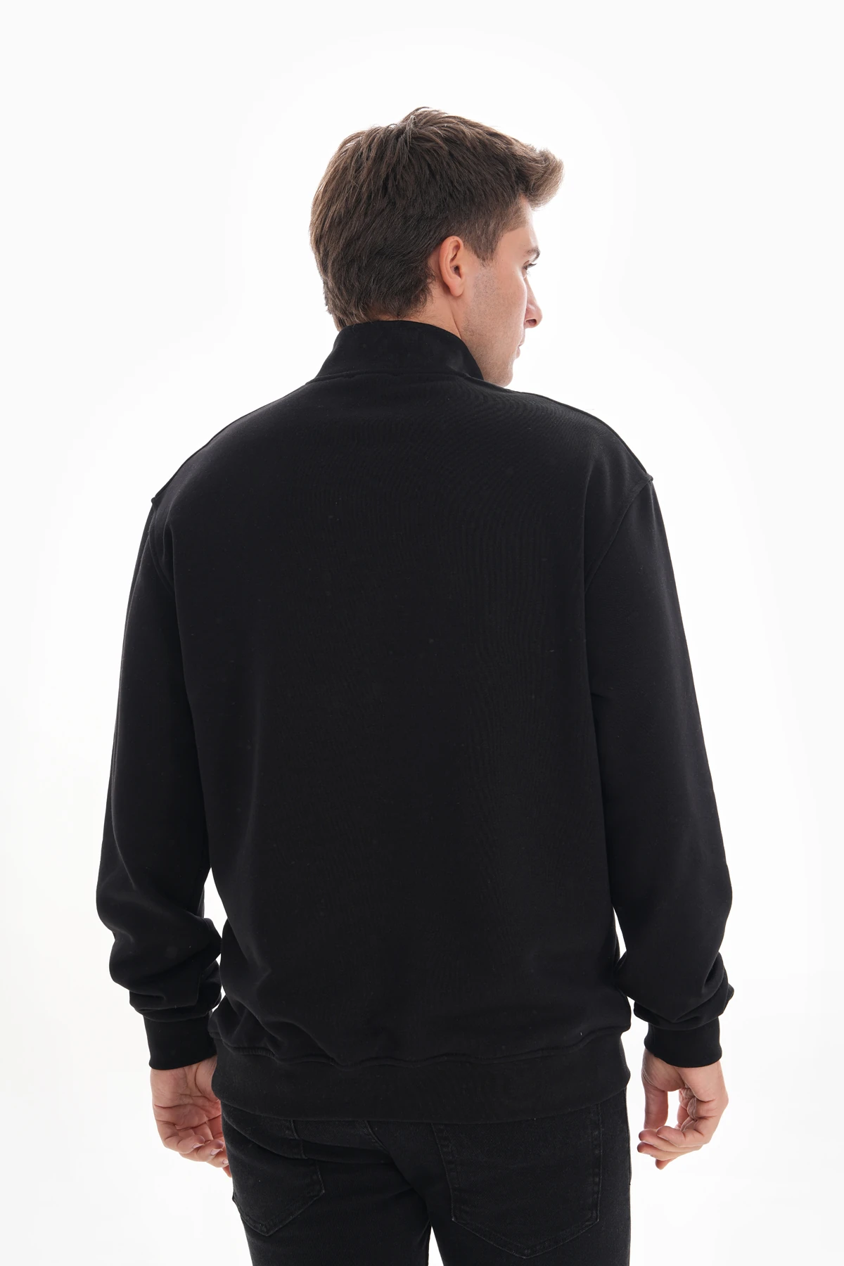 SPLIT YARIM FERMUARLI SWEATSHIRT