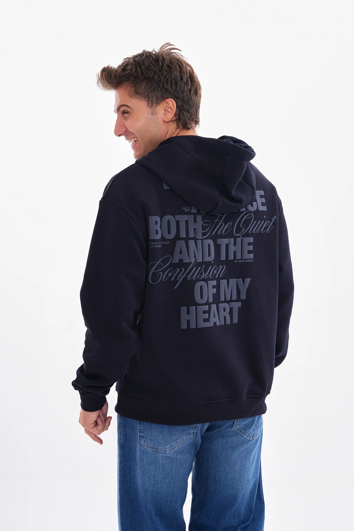 KABARTMA BASKILI OVERSIZE SWEATSHIRT