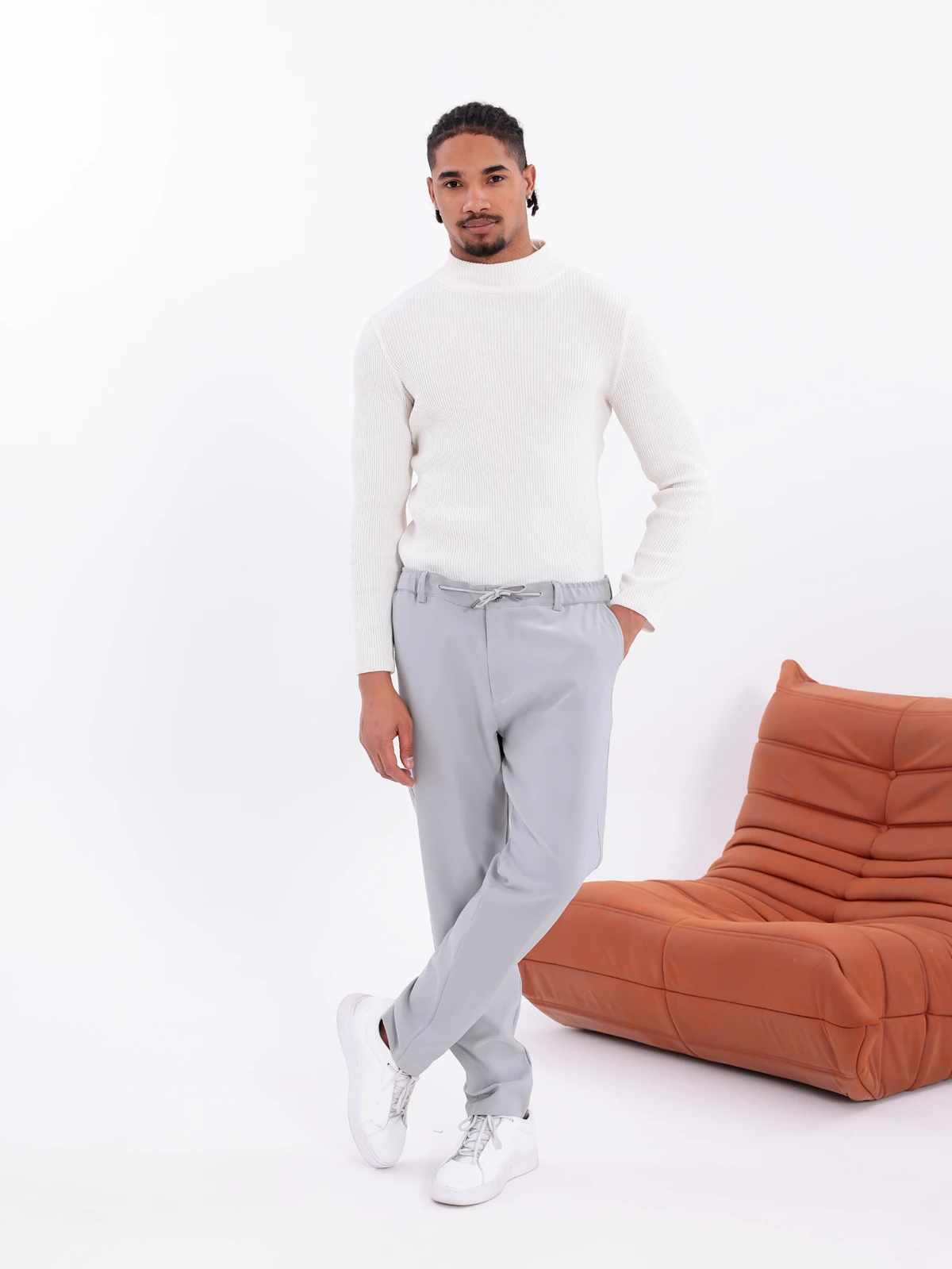 DOUBLE JOGGER KUMAŞ PANTOLON - Gri