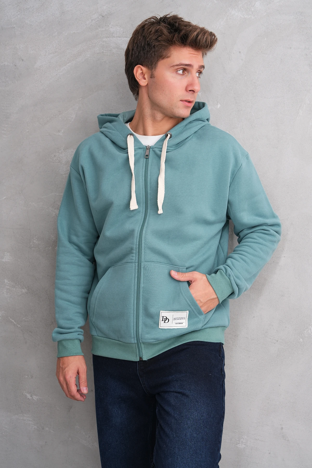 DELUXE FERMUARLI CEKET - Petrol Yeşili