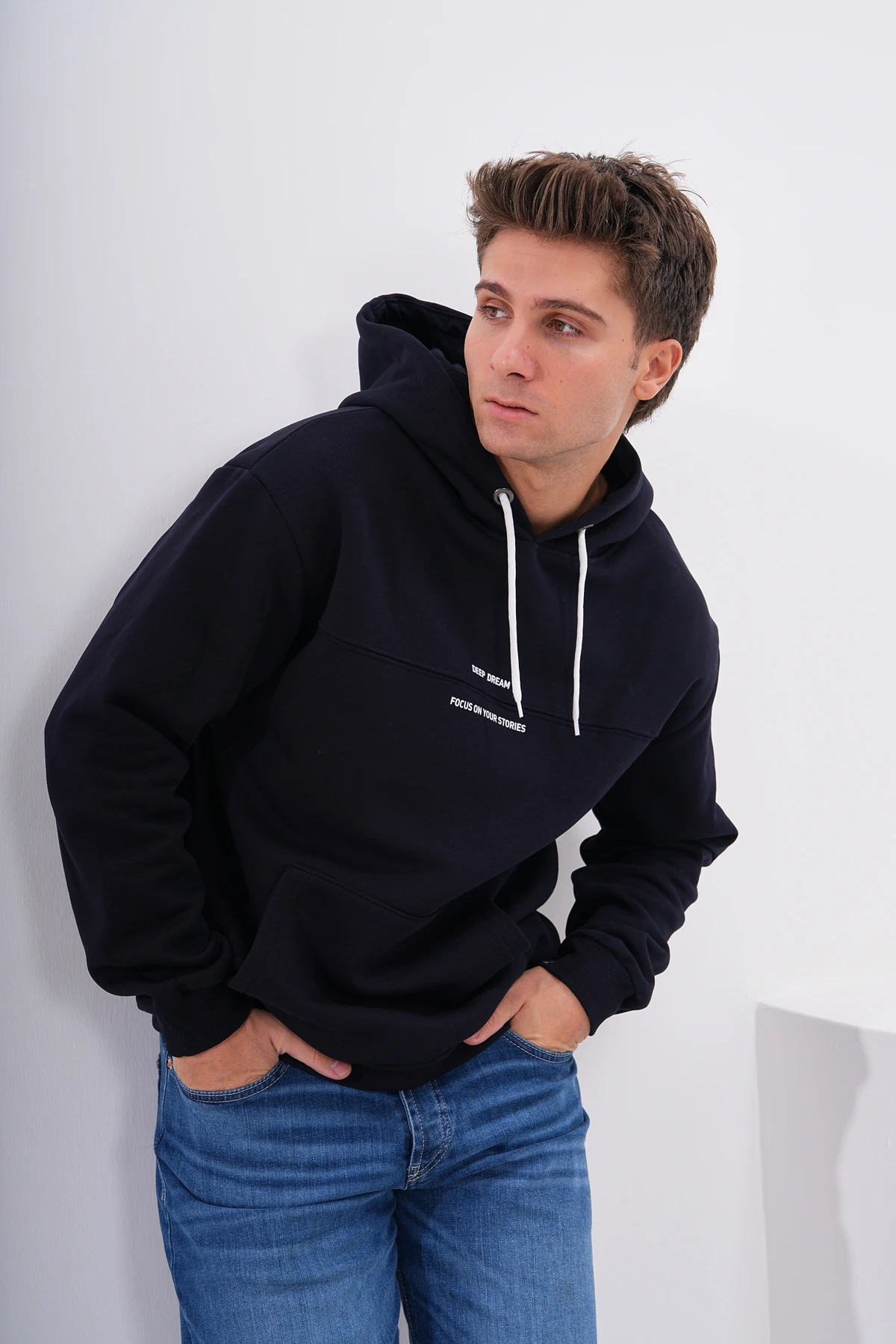 PATCH OVERSIZE SWEATSHIRT - Lacivert