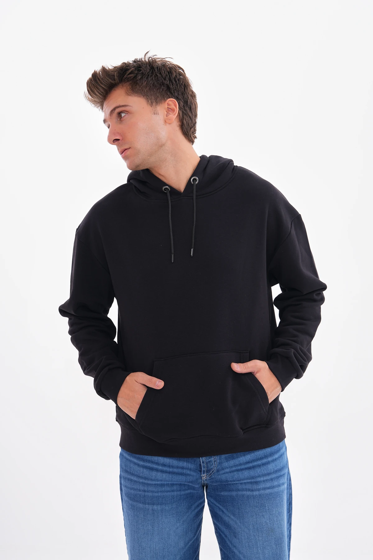 BASIC KAPÜŞONLU OVERSIZE SWEATSHIRT