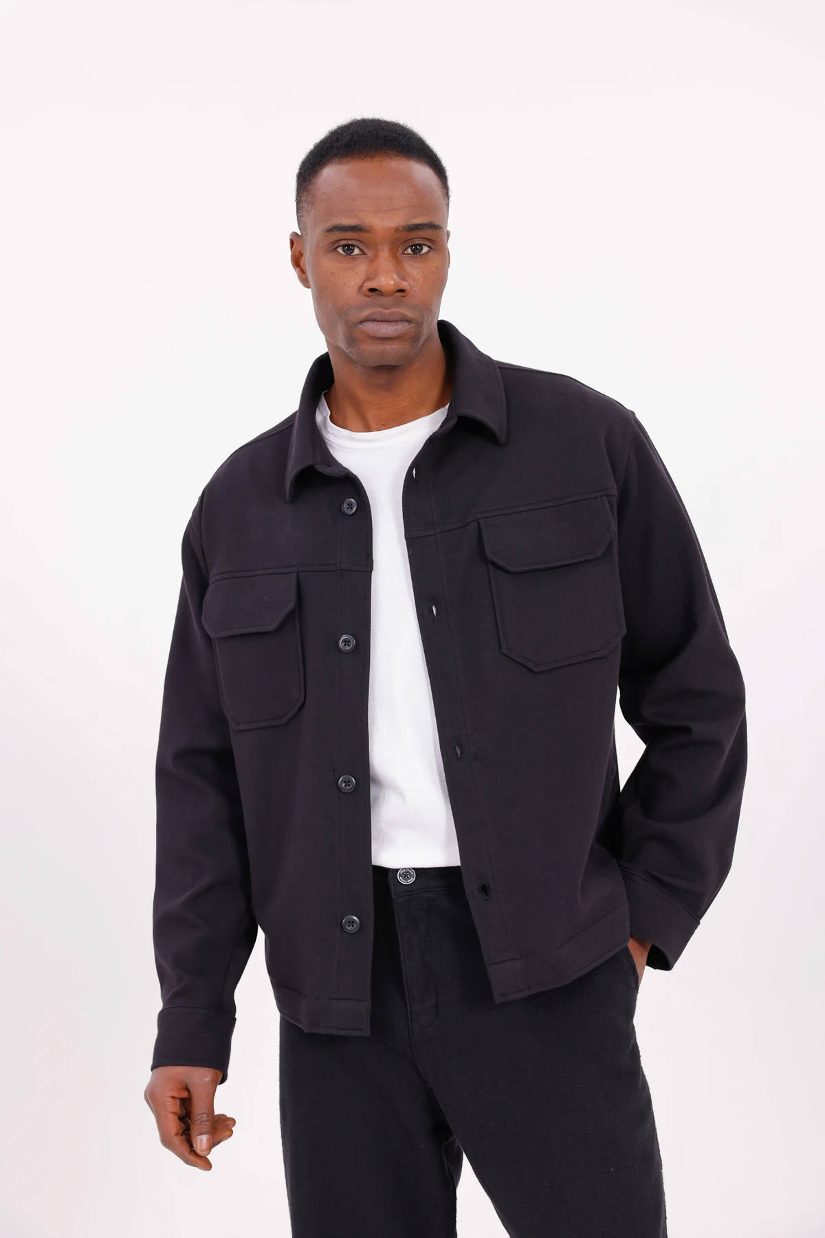 MONTELLA DÜĞMELİ CEKET - Siyah