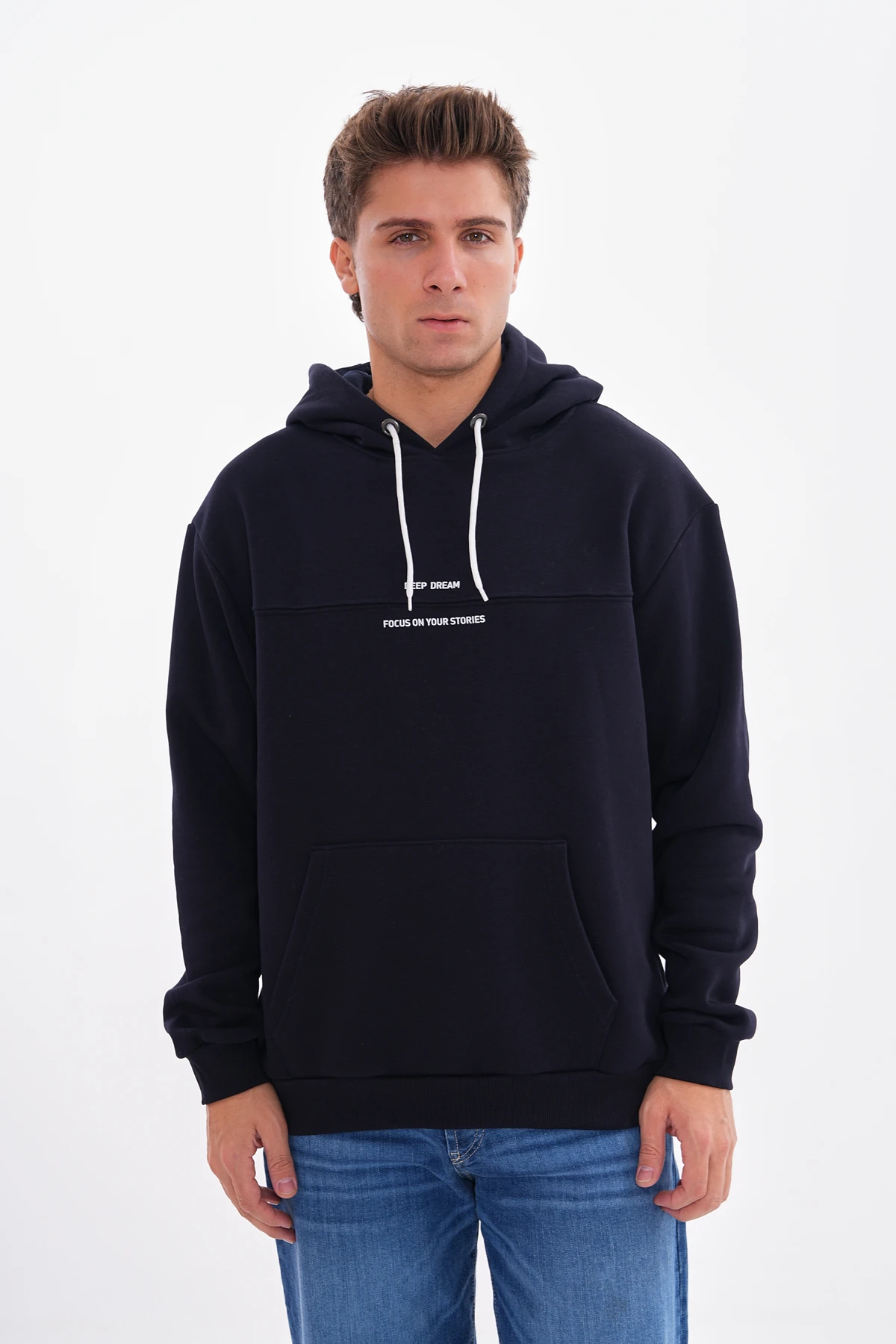 PATCH OVERSIZE SWEATSHIRT - Lacivert