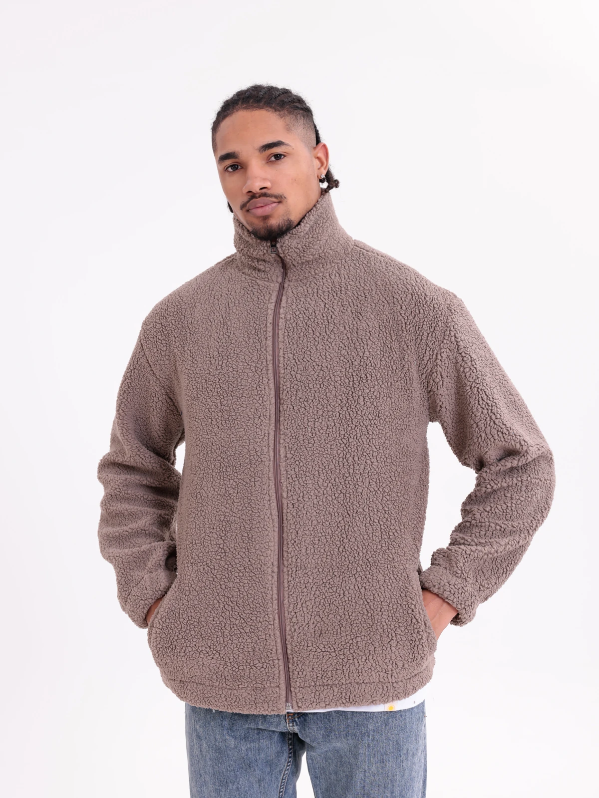 SUNİ KUZU FERMUARLI CEKET