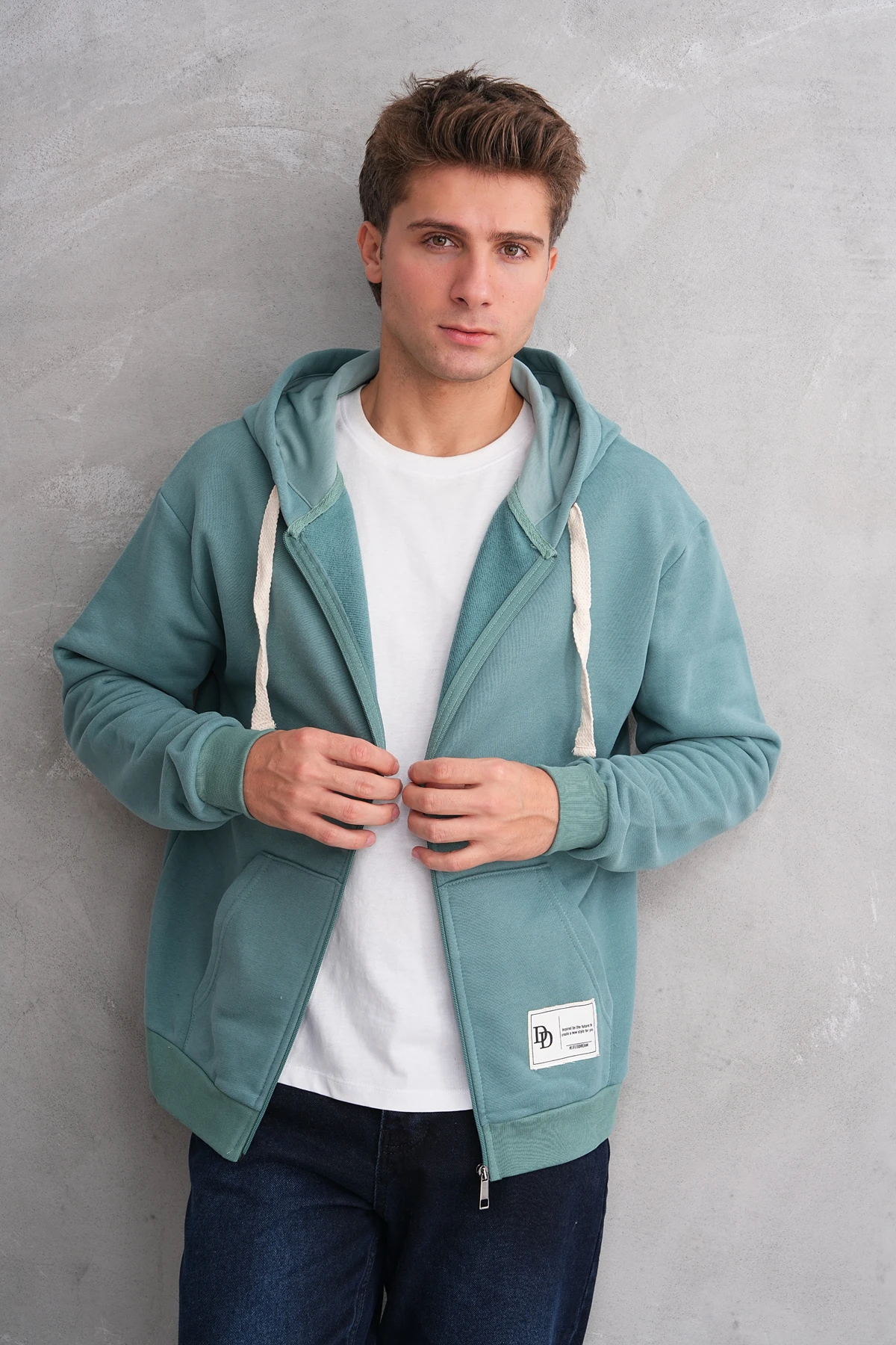 DELUXE FERMUARLI CEKET - Petrol Yeşili