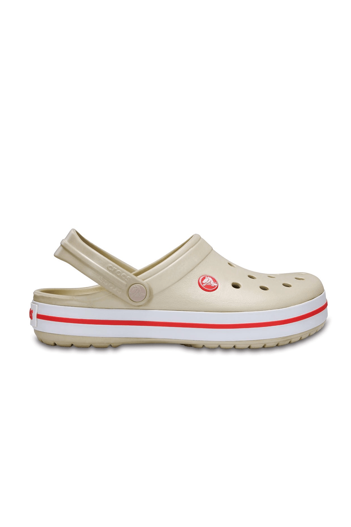 Crocband Bej Kırmızı Terlik