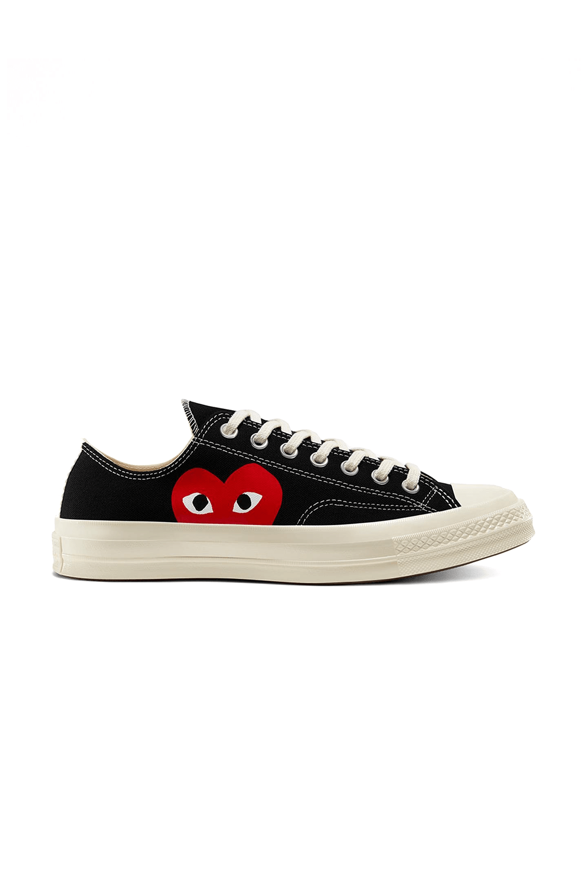 X Comme Des Garçons Play Chuck Kısa Siyah Sneakers