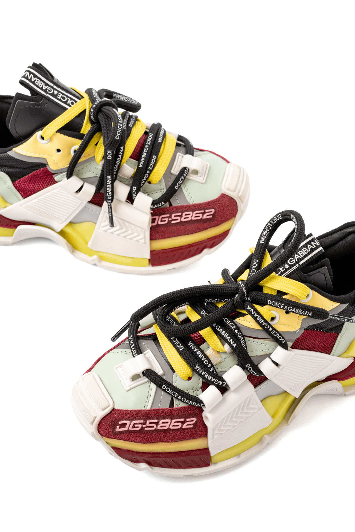 D&G Space Bordo Beyaz Sarı Sneakers