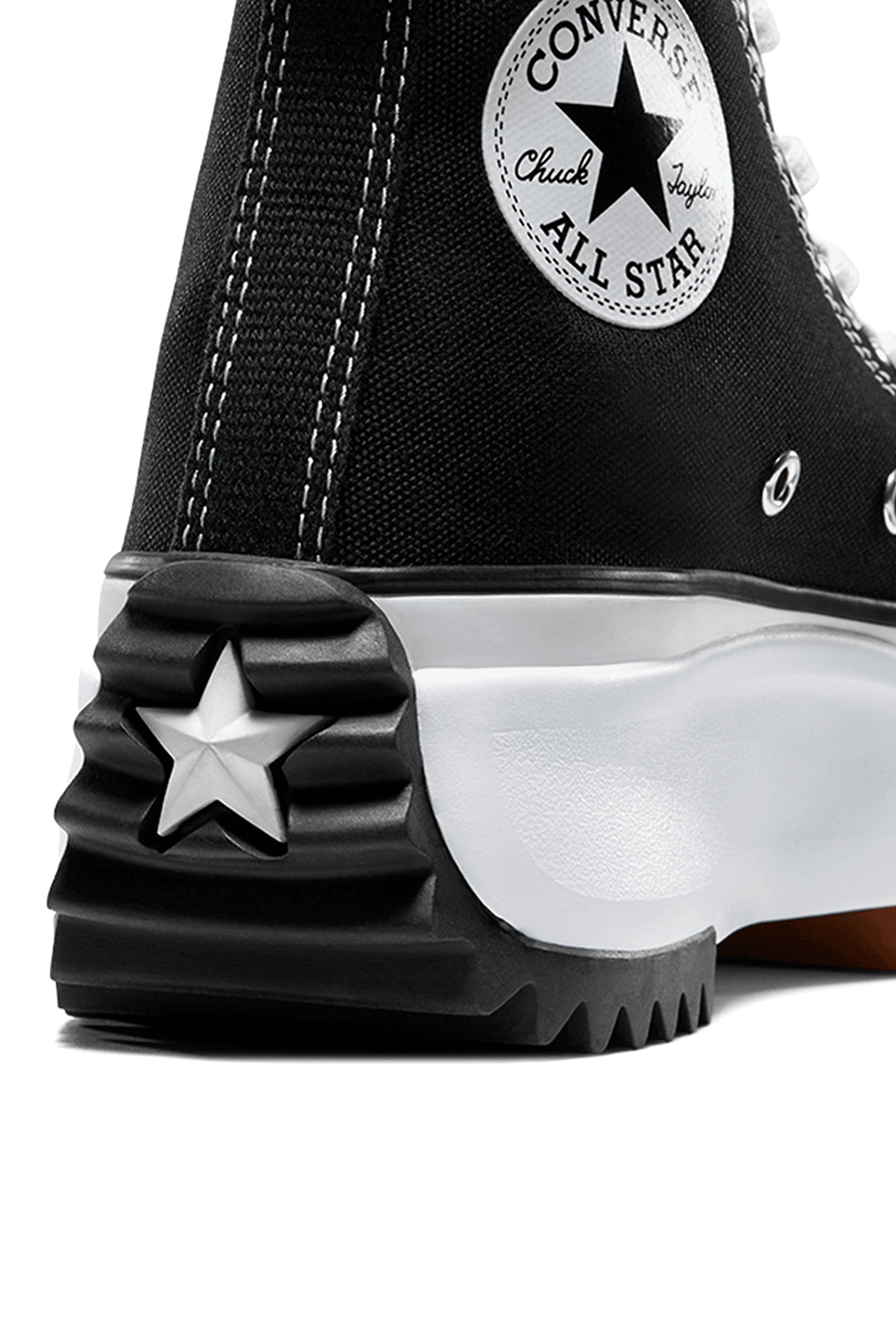 Run Star Hike Canvas Platform Uzun Siyah Sneakers
